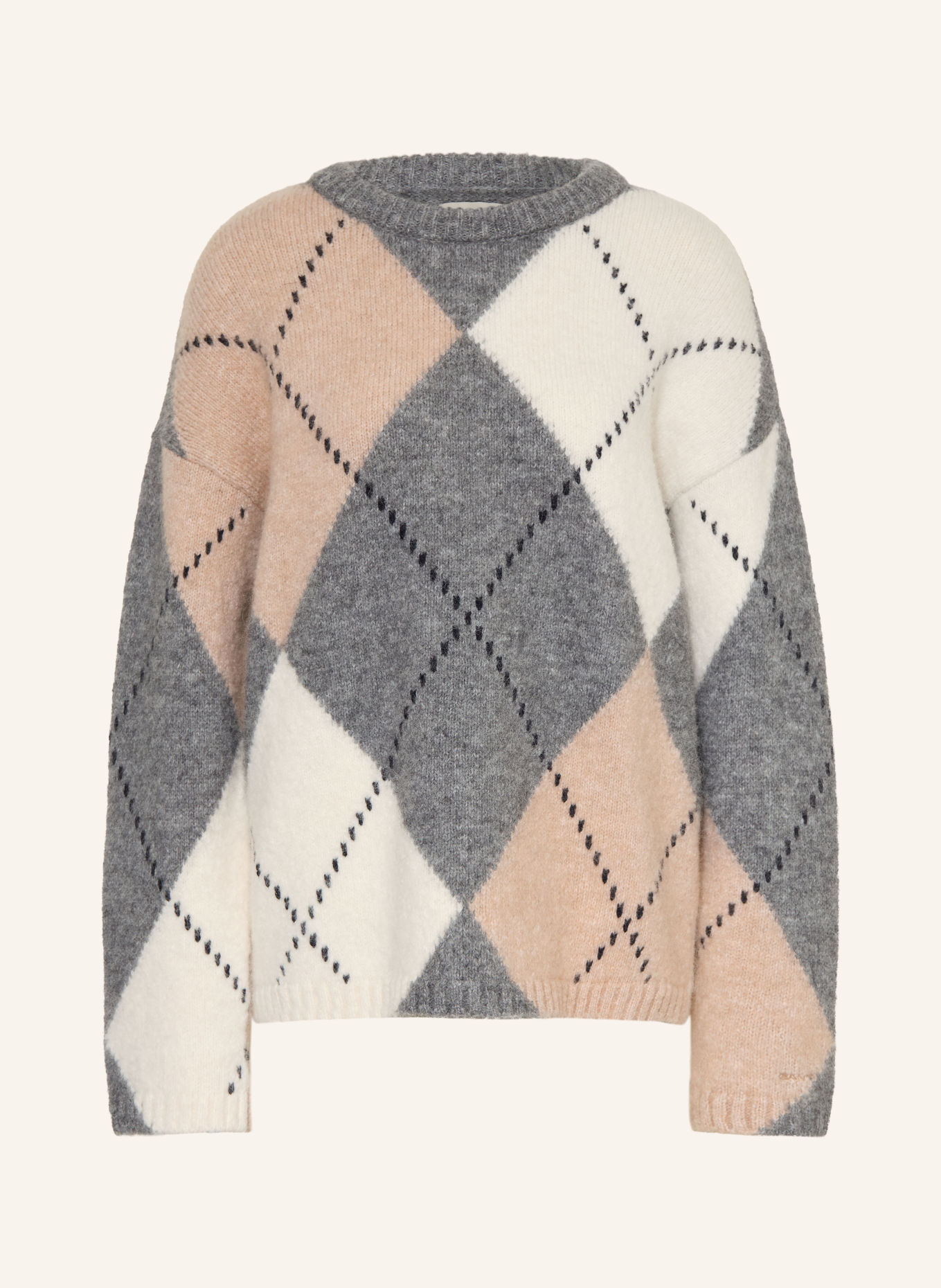 GANT Alpaca Sweater: GRAY / BEIGE / BLACK