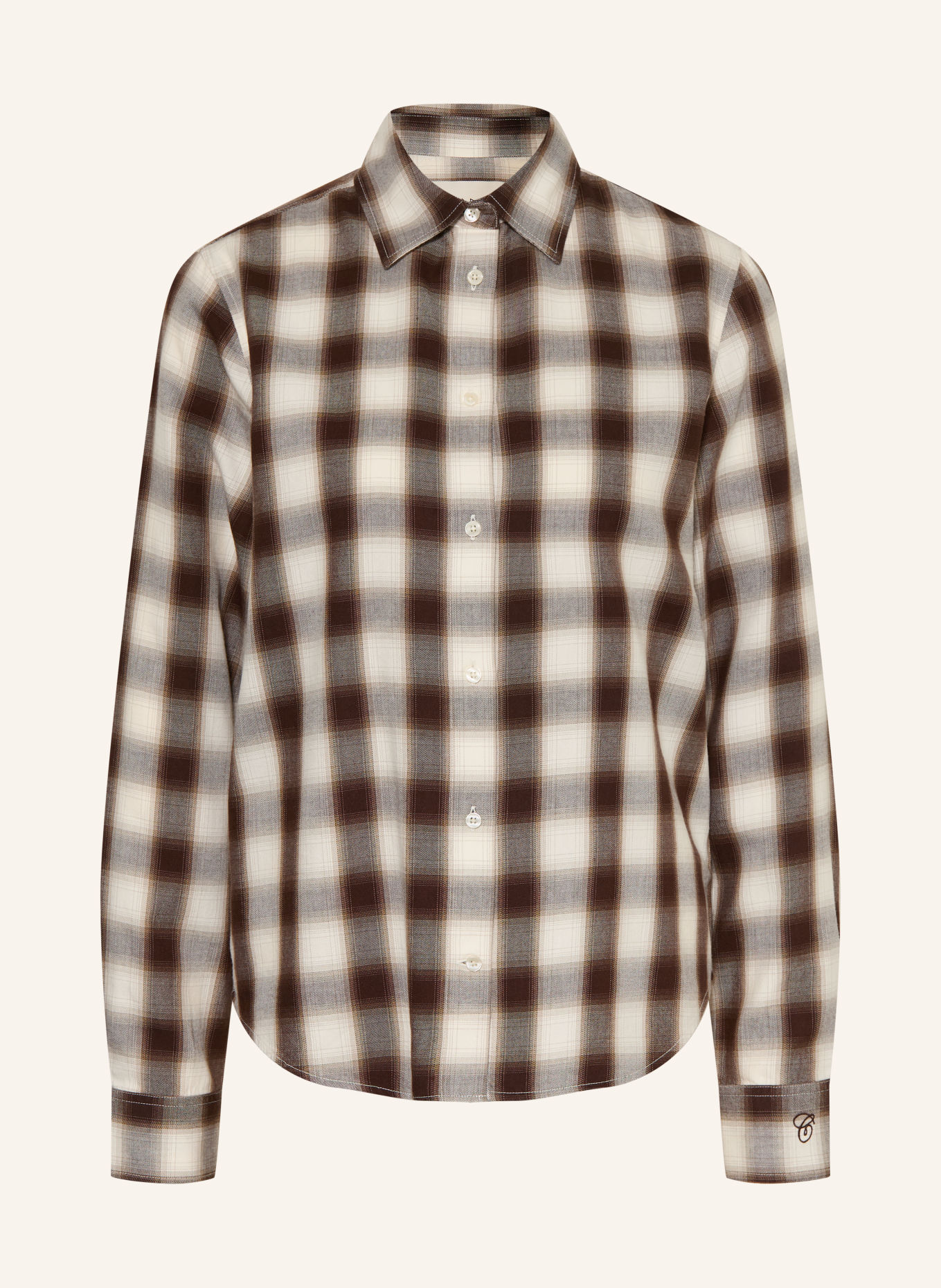 GANT Hemdbluse: BRAUN / CREME