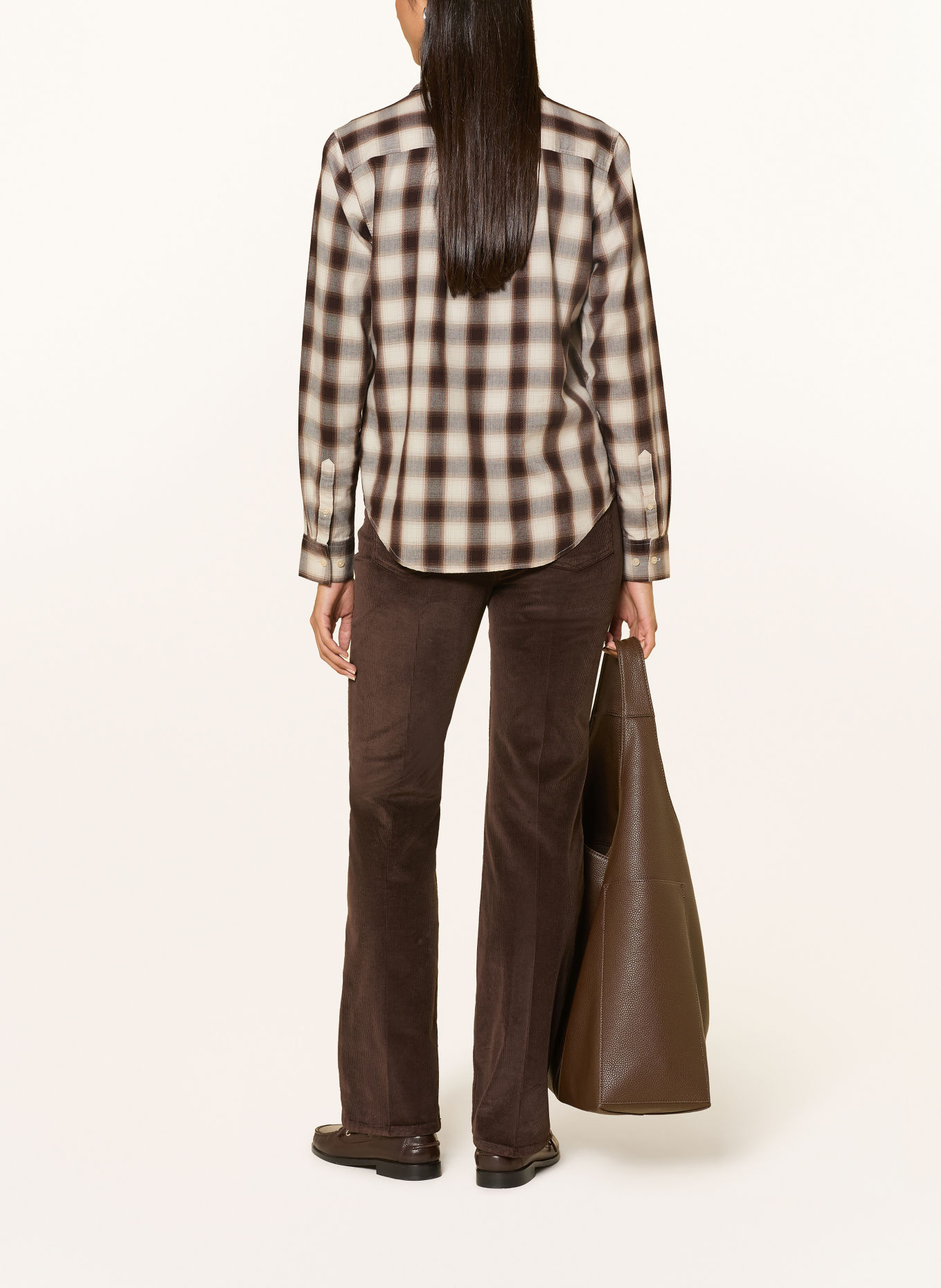 GANT Hemdbluse: BRAUN / CREME