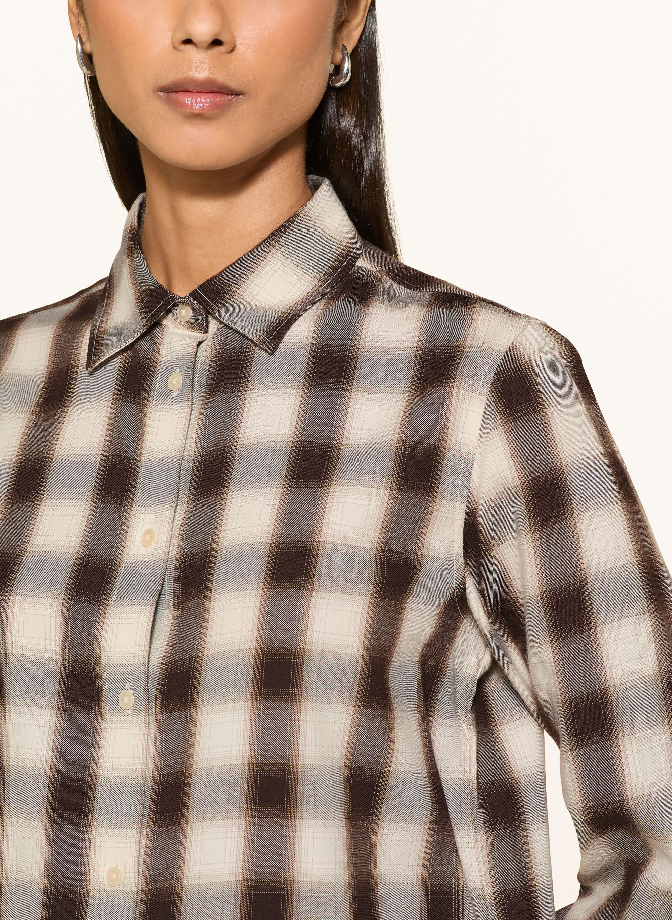 GANT Hemdbluse: BRAUN / CREME