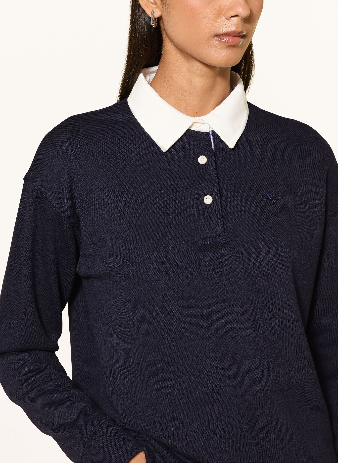 GANT Rugbyshirt: DUNKELBLAU / HELLBLAU / WEISS