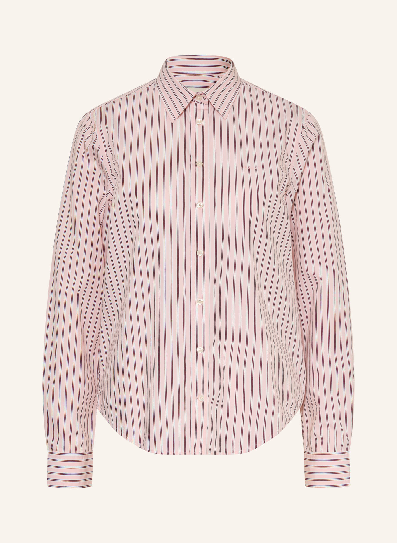 GANT Skjortebluse: LYSERØD / BRUN / HVID