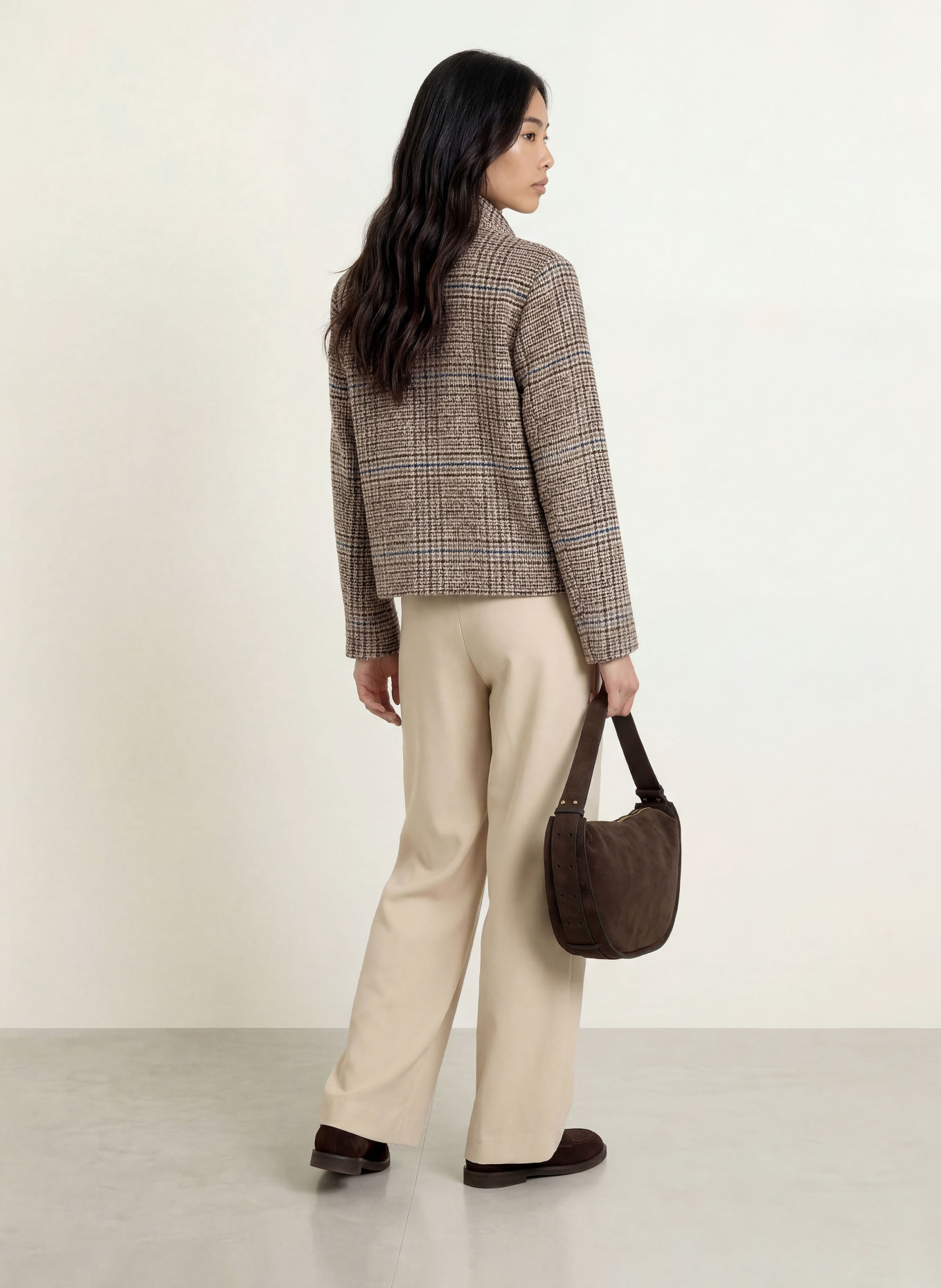 FUCHS SCHMITT Bouclé-Jacke STRATFORD: HELLBRAUN / DUNKELBRAUN / BLAU