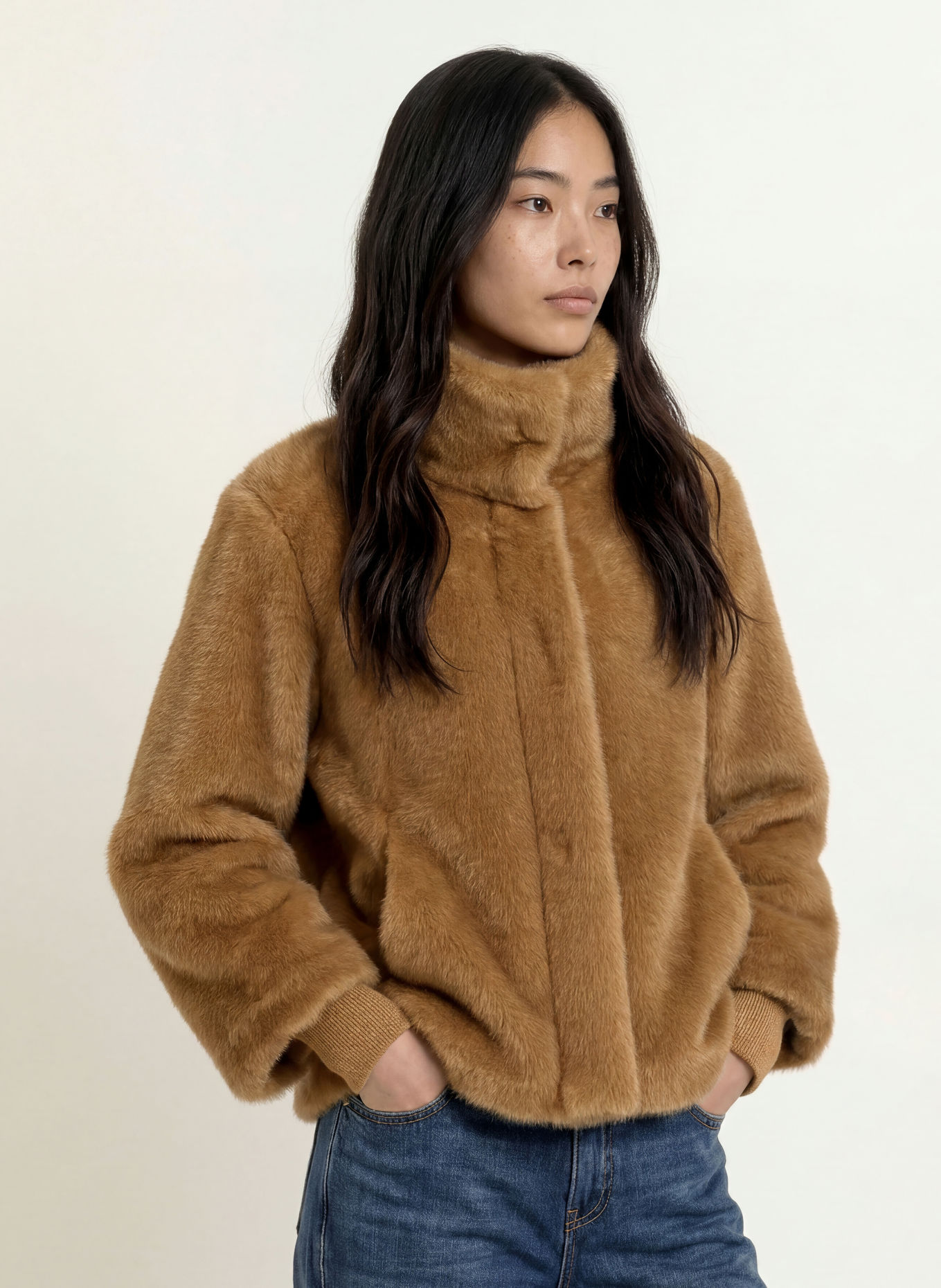 FUCHS SCHMITT Kunstfell-Jacke MADISON: CAMEL