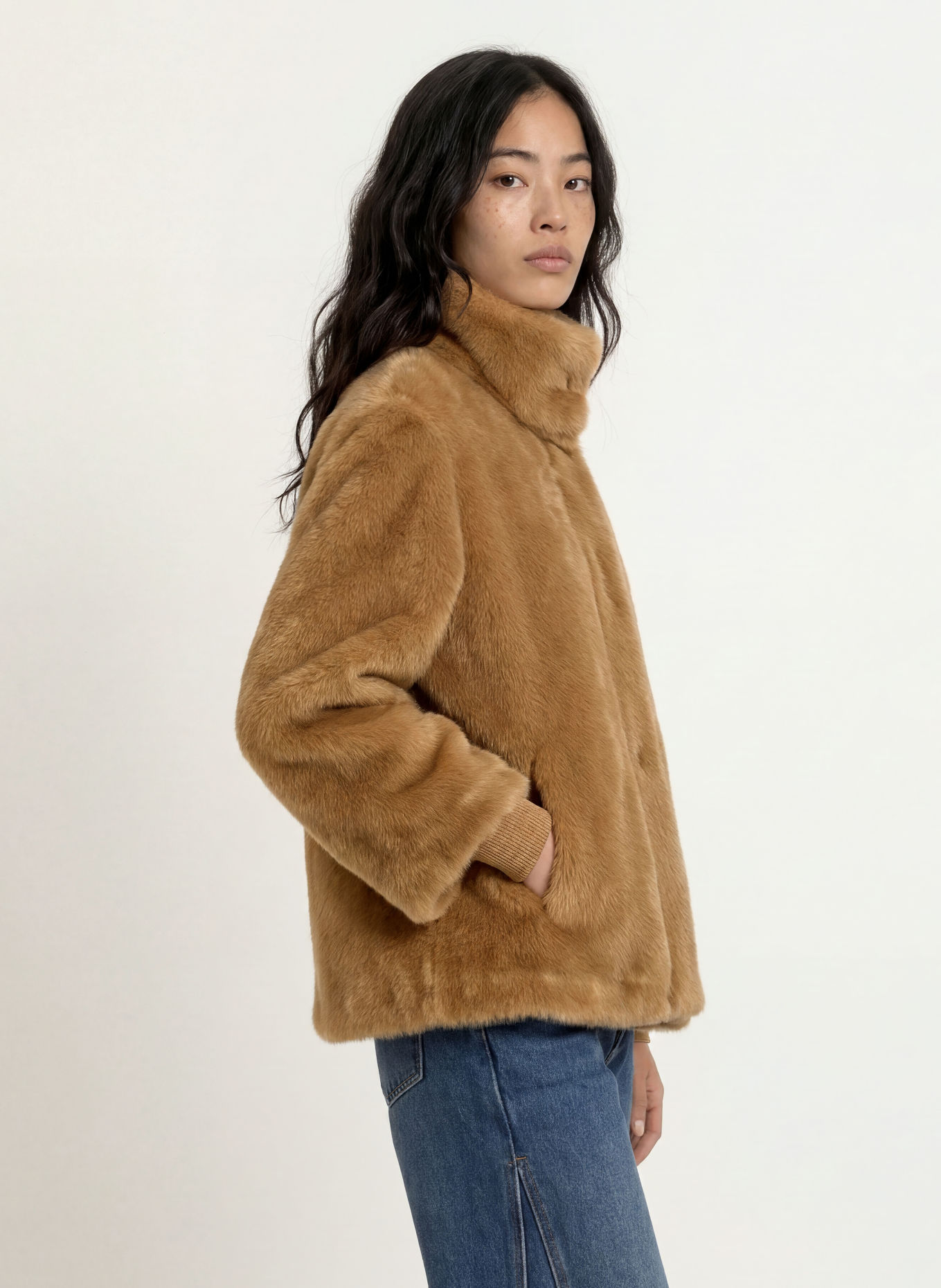 FUCHS SCHMITT Kunstfell-Jacke MADISON: CAMEL