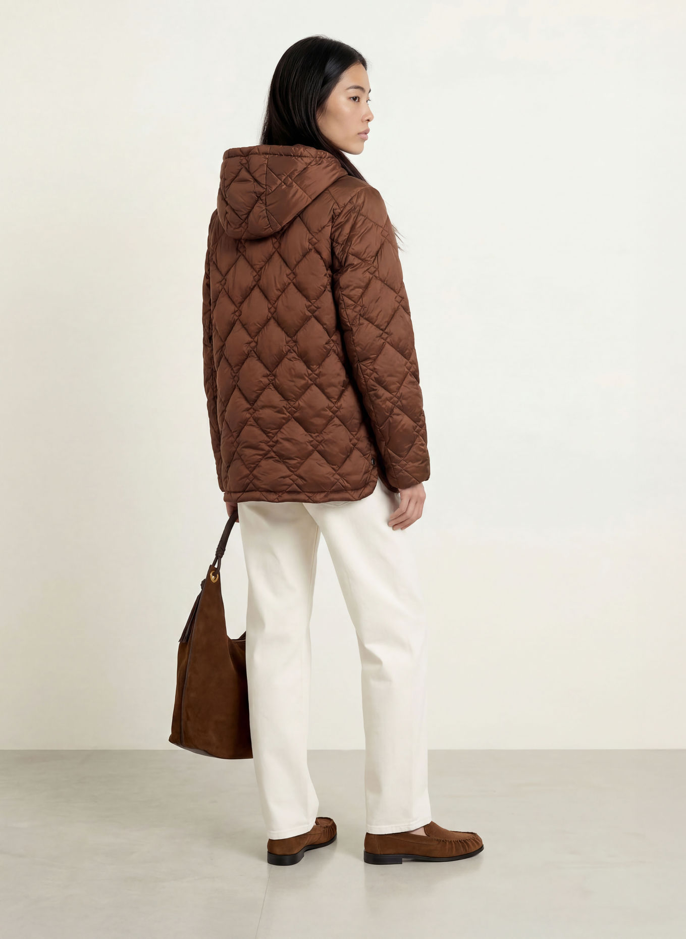 FUCHS SCHMITT BARI Quilted Jacket: DARK BROWN