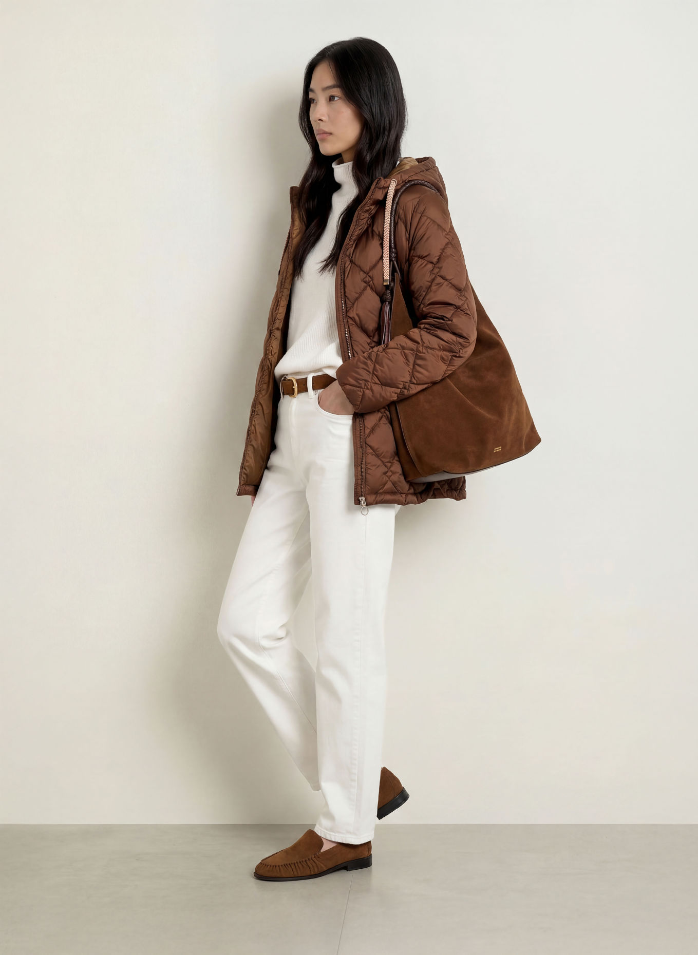 FUCHS SCHMITT BARI Quilted Jacket: DARK BROWN