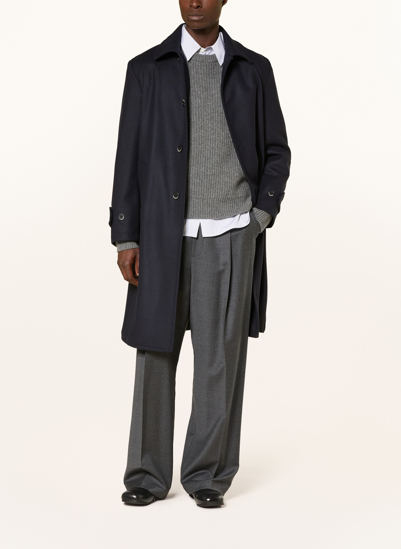 BARENA VENEZIA Regular-Fit Trousers: DARK GRAY