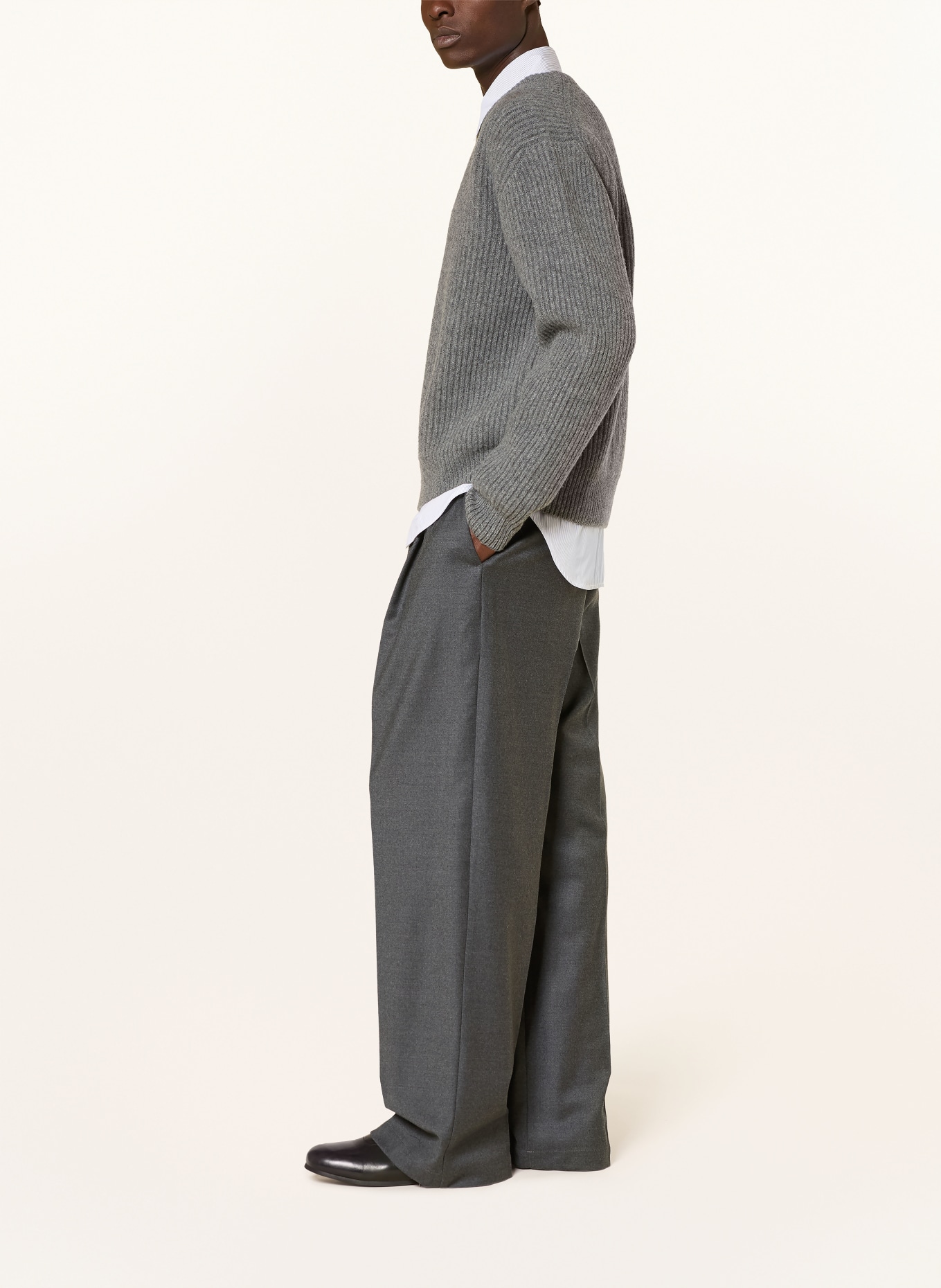 BARENA VENEZIA Regular-Fit Trousers: DARK GRAY