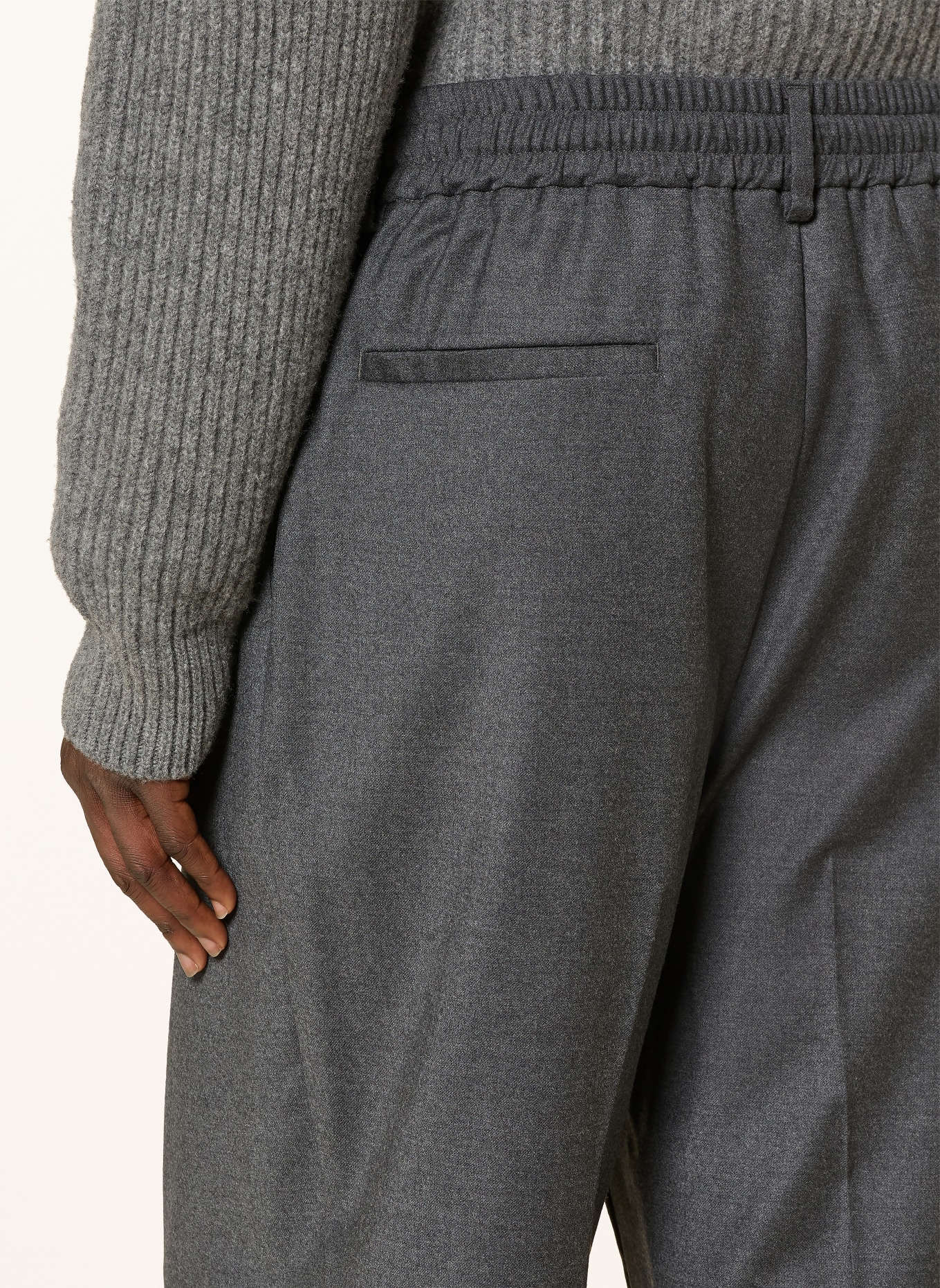 BARENA VENEZIA Regular-Fit Trousers: DARK GRAY