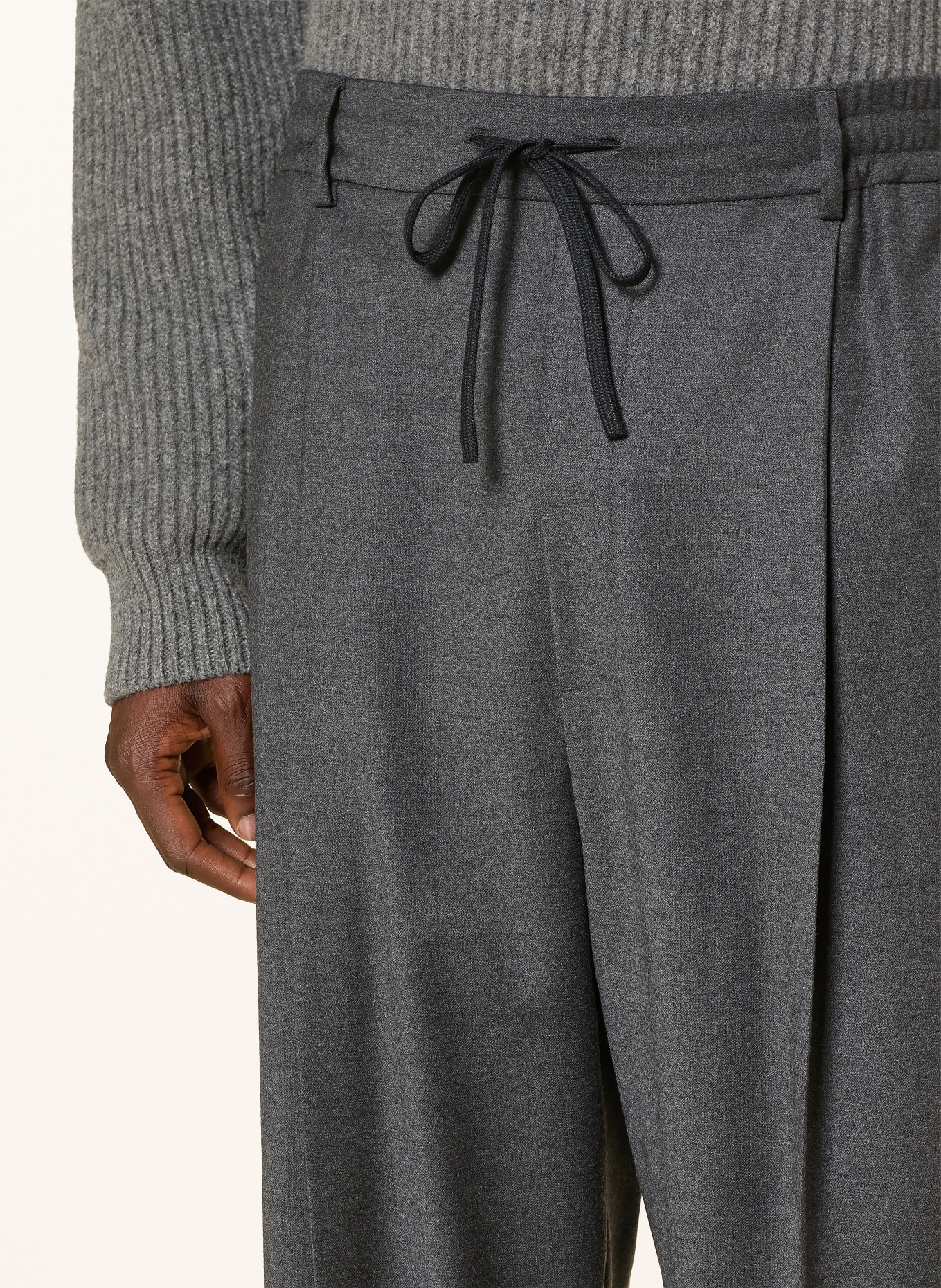 BARENA VENEZIA Regular-Fit Trousers: DARK GRAY