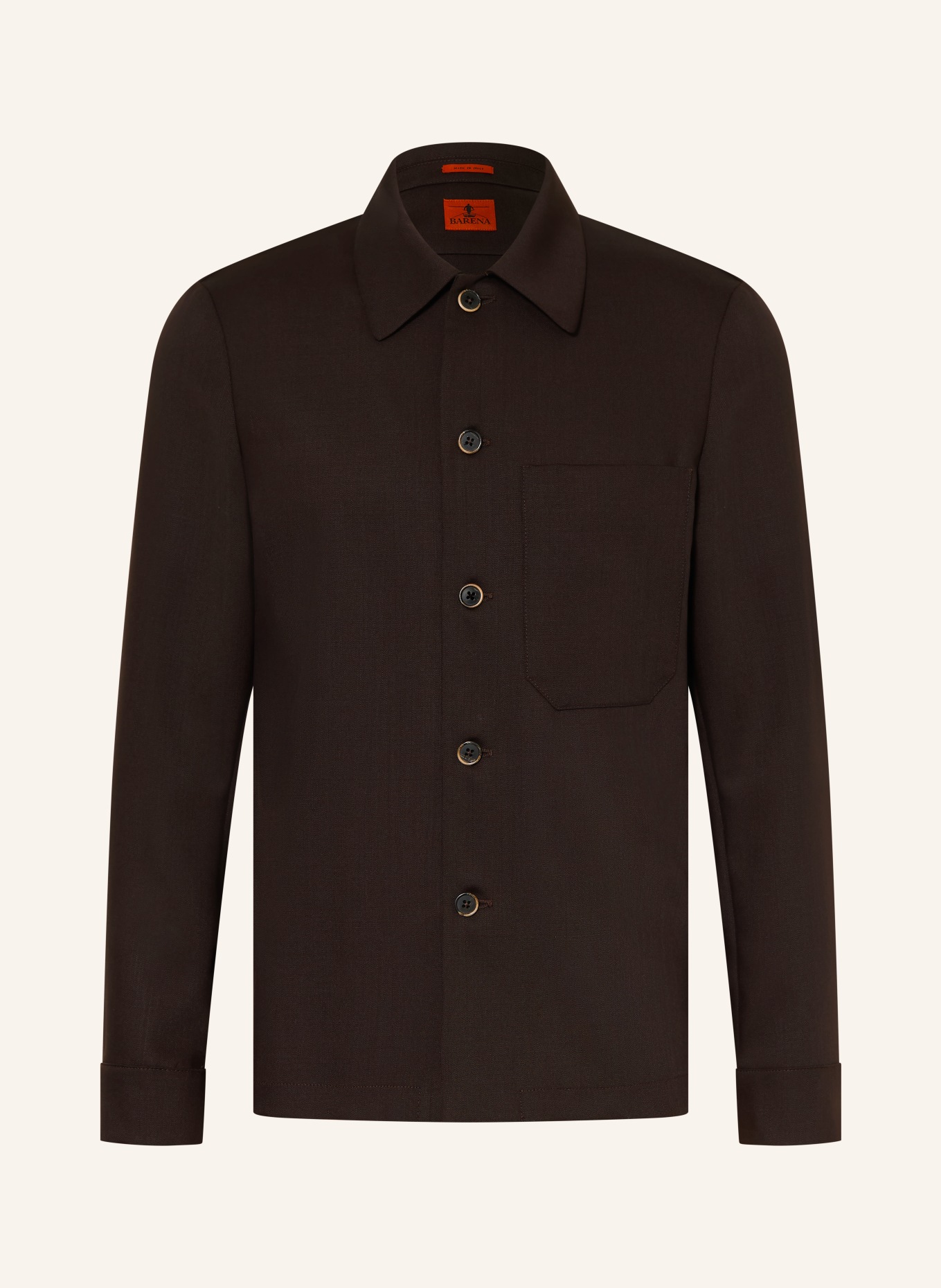 BARENA VENEZIA CEDRONE Overshirt: DARK BROWN
