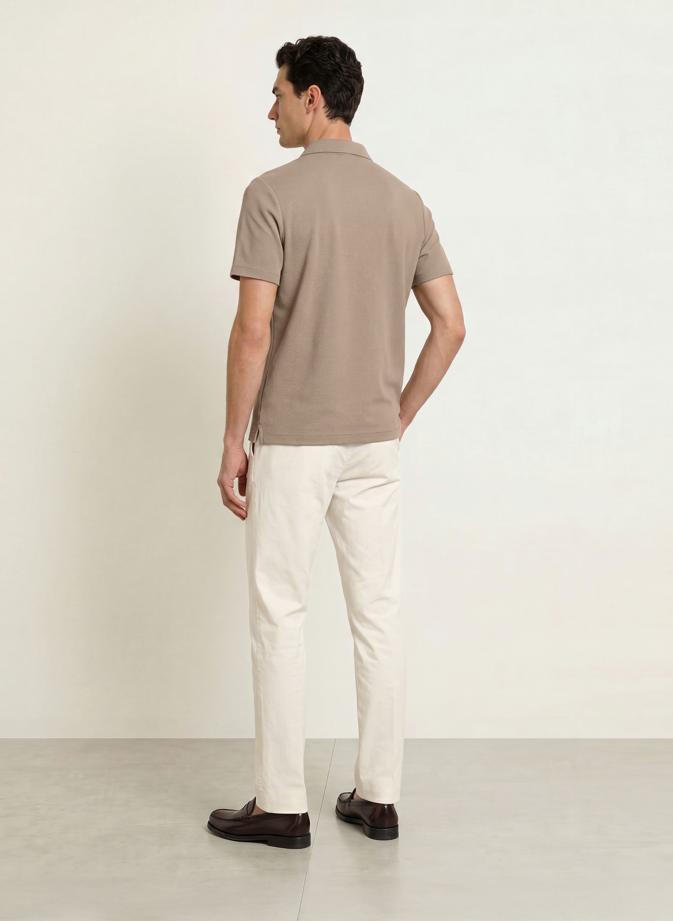 REISS Piqué-Poloshirt KENNEDY: TAUPE