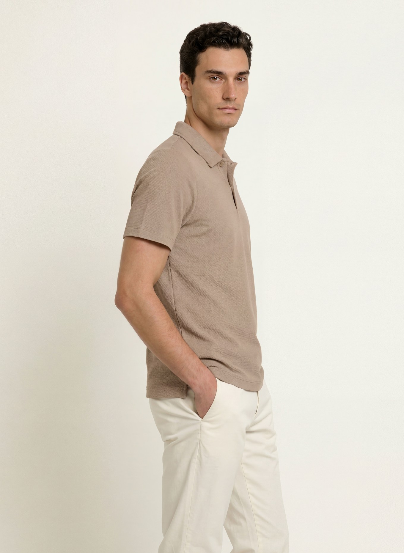 REISS Piqué-Poloshirt KENNEDY: TAUPE