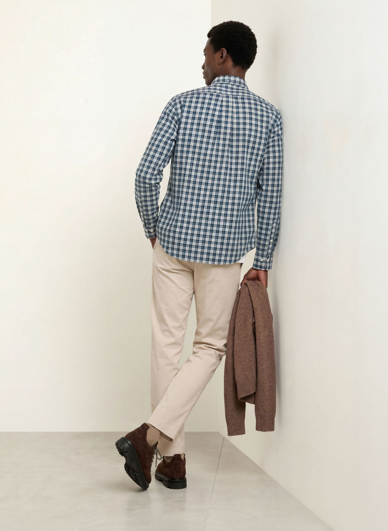 GANT Hemd Regular Fit: DUNKELGRÜN / ECRU / DUNKELLILA