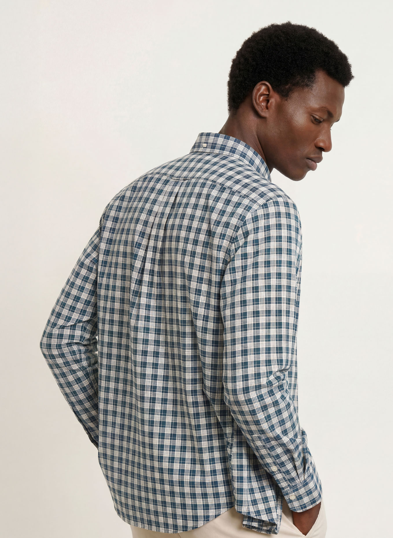 GANT Hemd Regular Fit: DUNKELGRÜN / ECRU / DUNKELLILA
