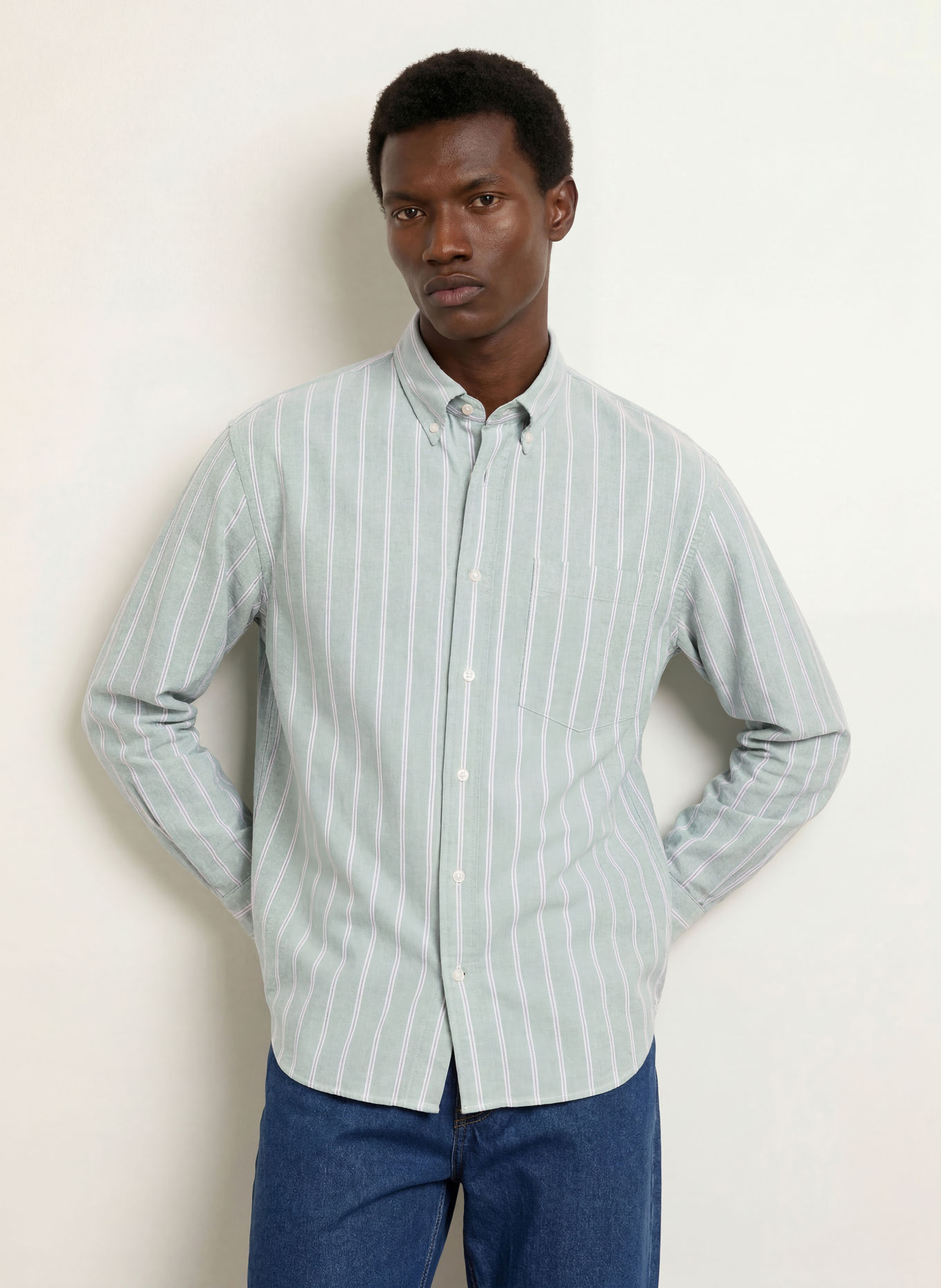 GANT Regular-fit Oxford shirt: LIGHT GREEN / LIGHT PURPLE / WHITE