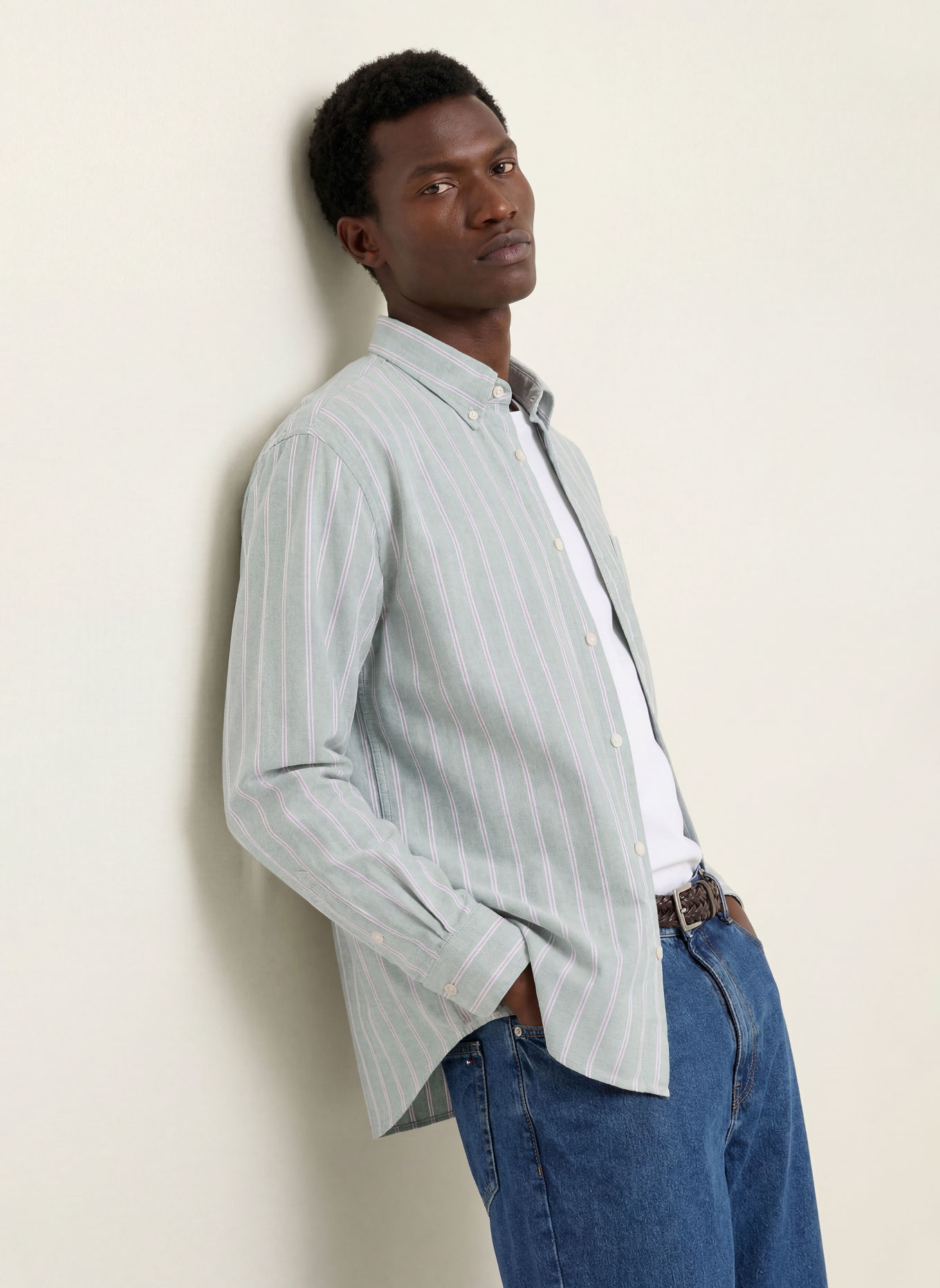 GANT Regular-fit Oxford shirt: LIGHT GREEN / LIGHT PURPLE / WHITE