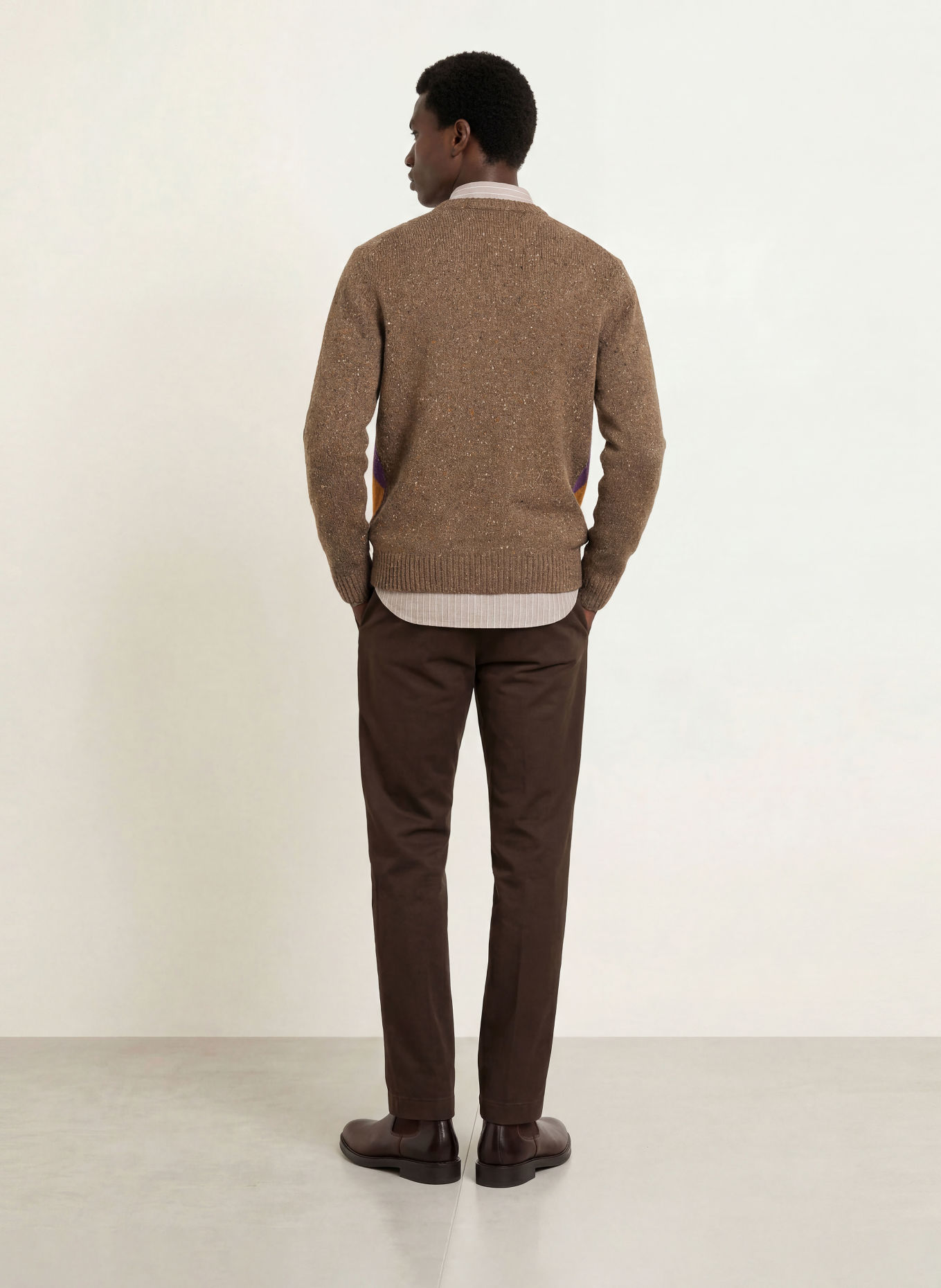 GANT Pullover: BRAUN / LILA / DUNKELGELB
