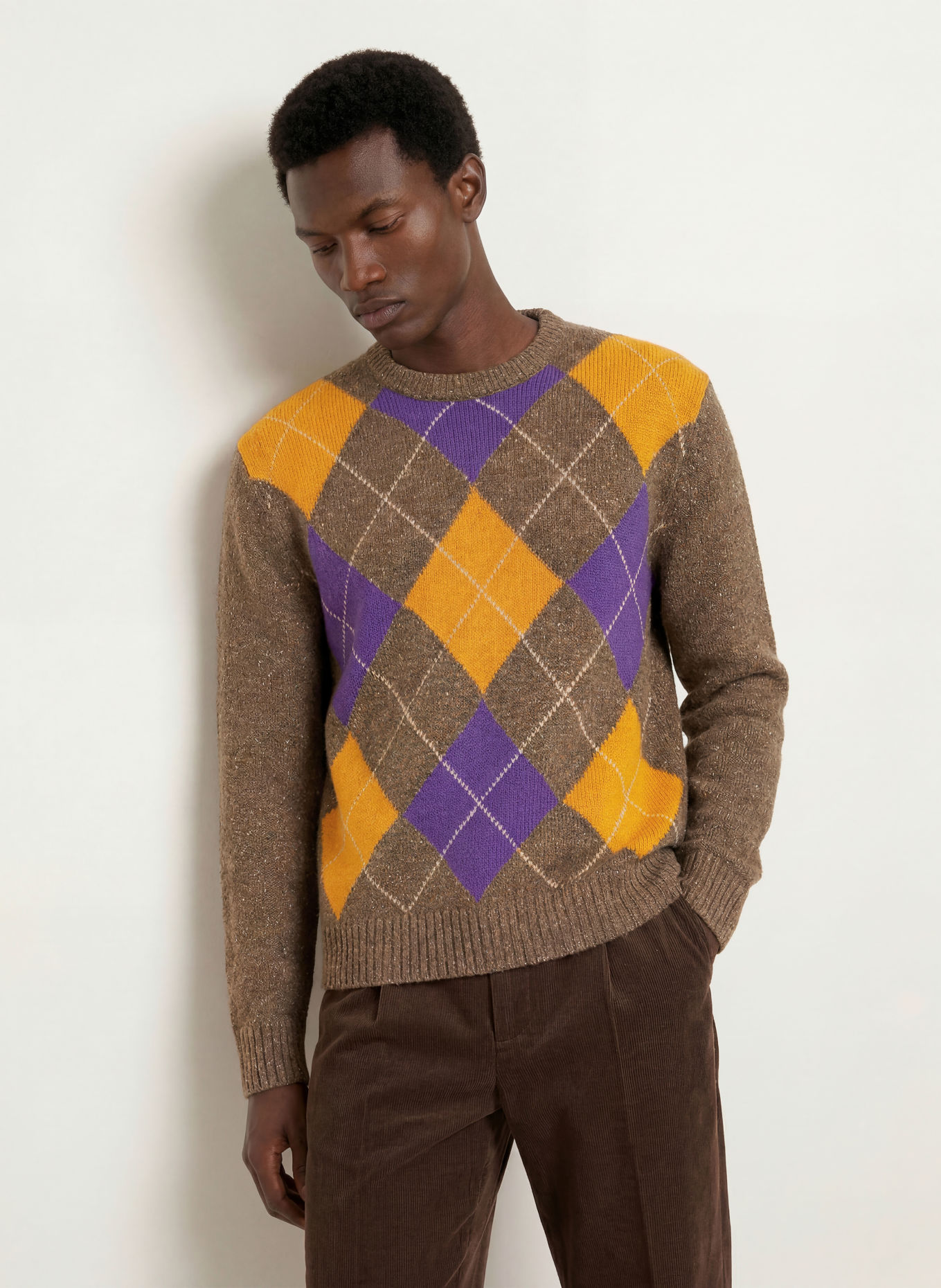 GANT Pullover: BRAUN / LILA / DUNKELGELB