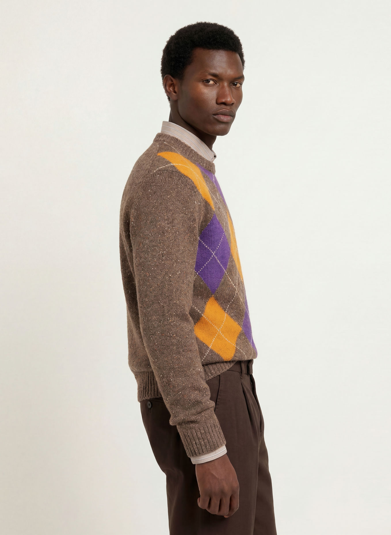 GANT Pullover: BRAUN / LILA / DUNKELGELB