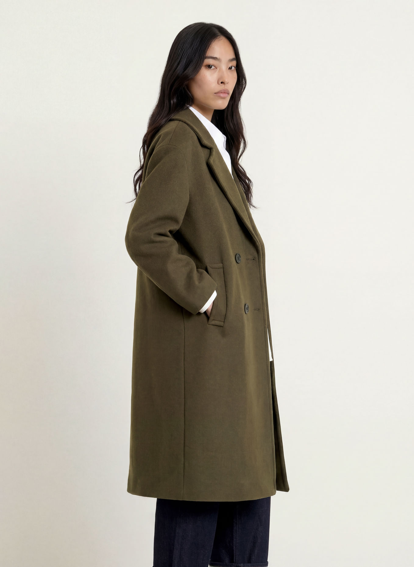 FUCHS SCHMITT Wollmantel BRISBANE: KHAKI