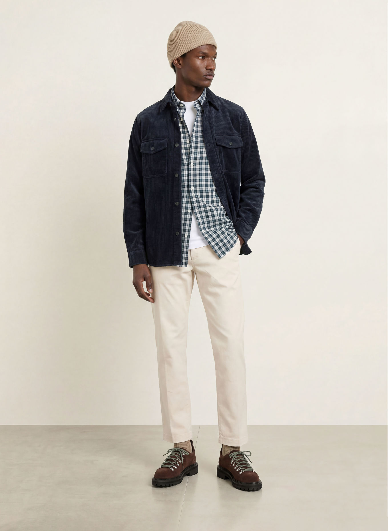 GANT Cord-Overshirt: DUNKELBLAU