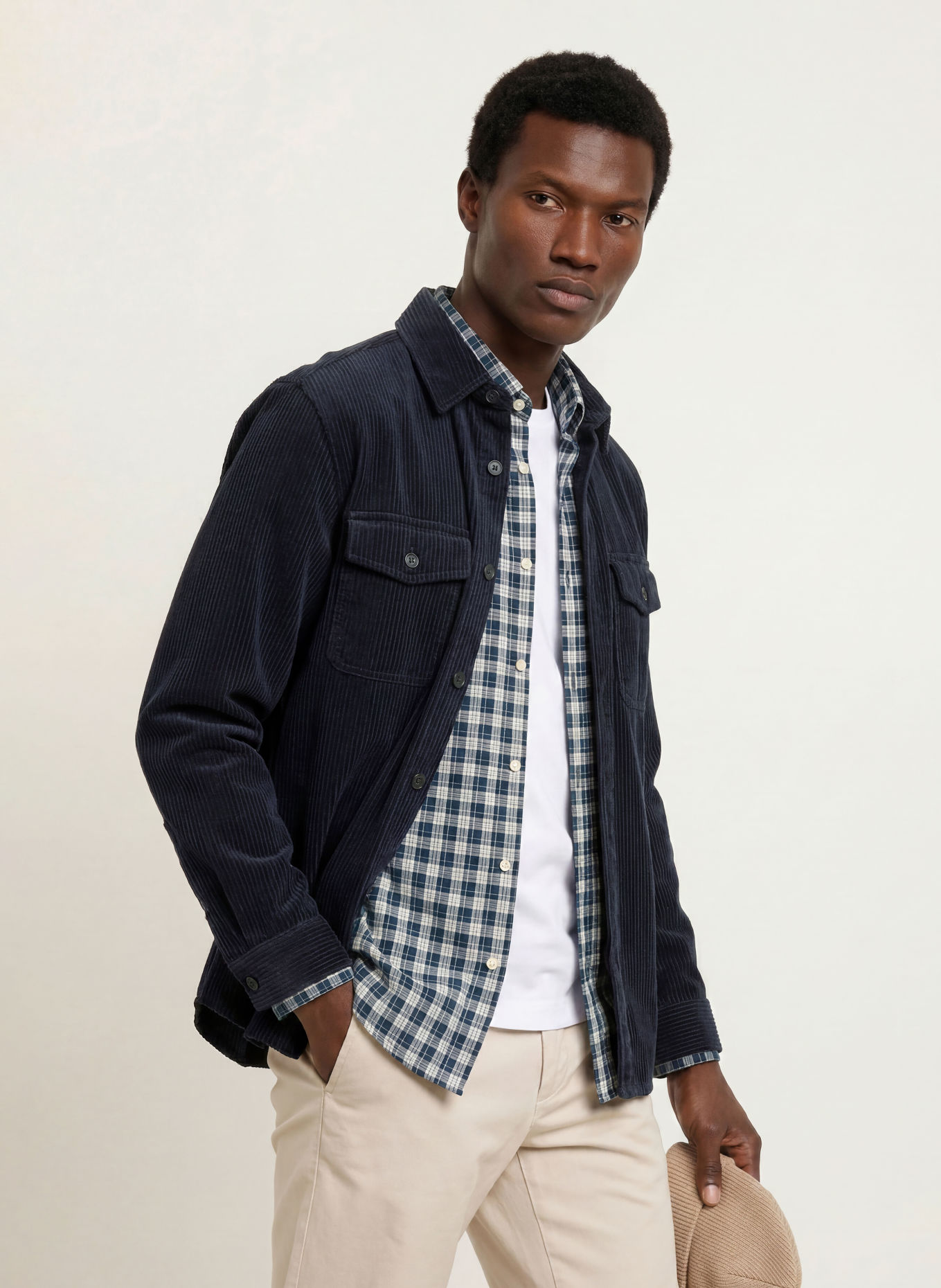 GANT Cord-Overshirt: DUNKELBLAU