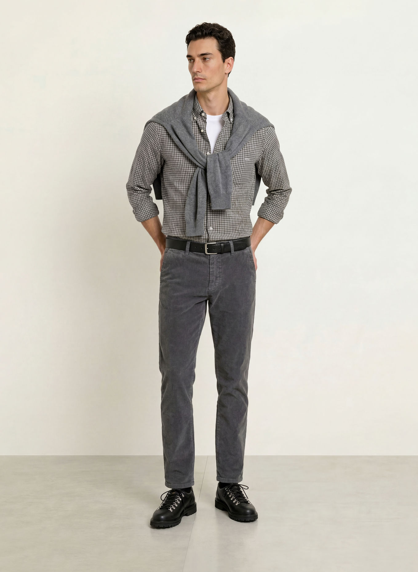 GANT Flanellhemd Regular Fit: TAUPE / ECRU