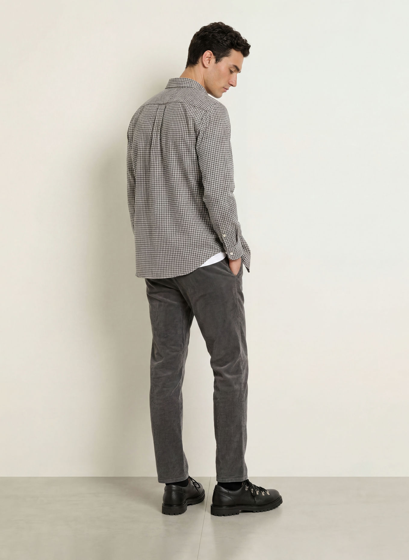 GANT Flanellhemd Regular Fit: TAUPE / ECRU