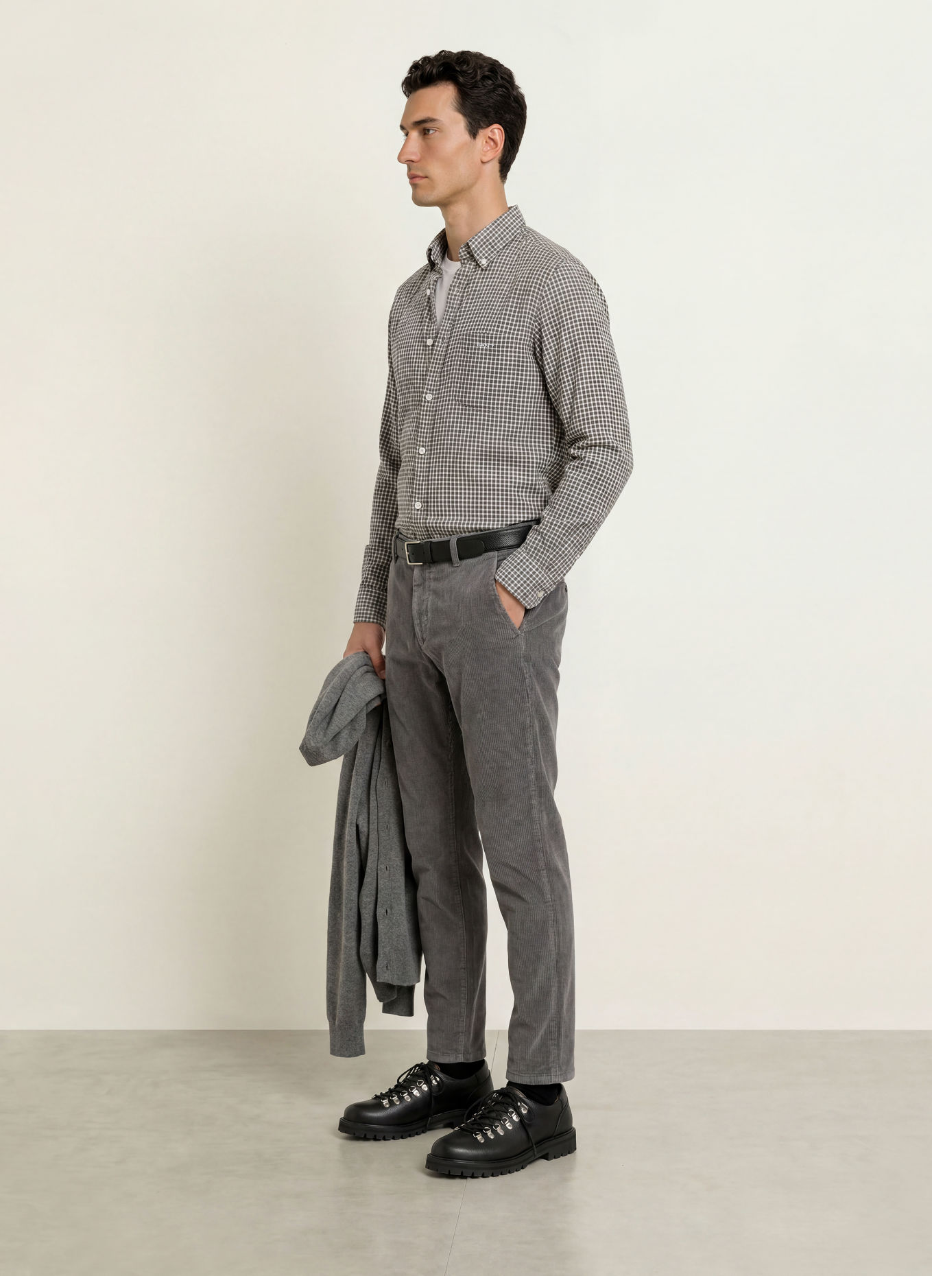 GANT Flanellhemd Regular Fit: TAUPE / ECRU