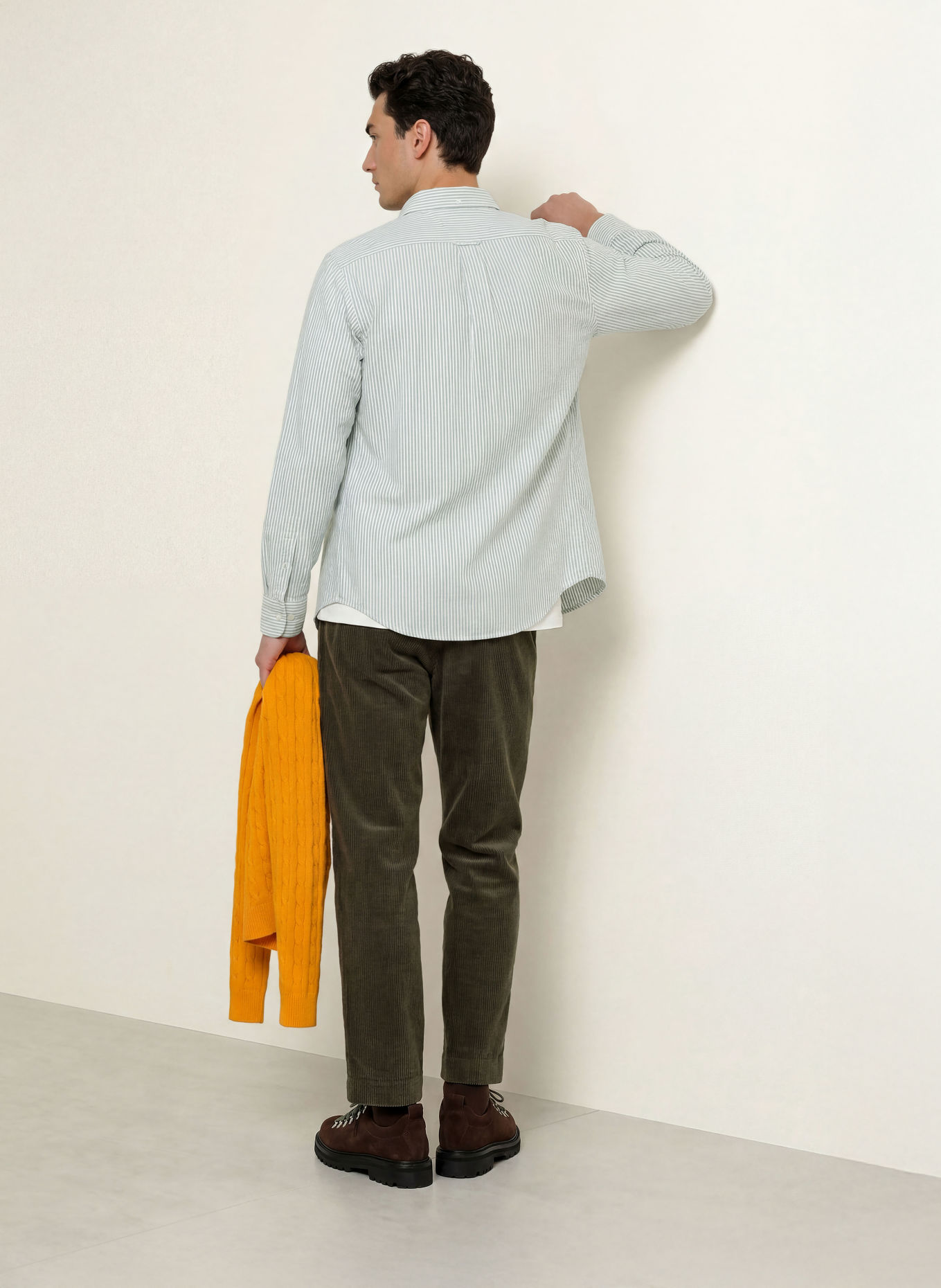 GANT Regular-Fit Oxford shirt: GREEN / WHITE