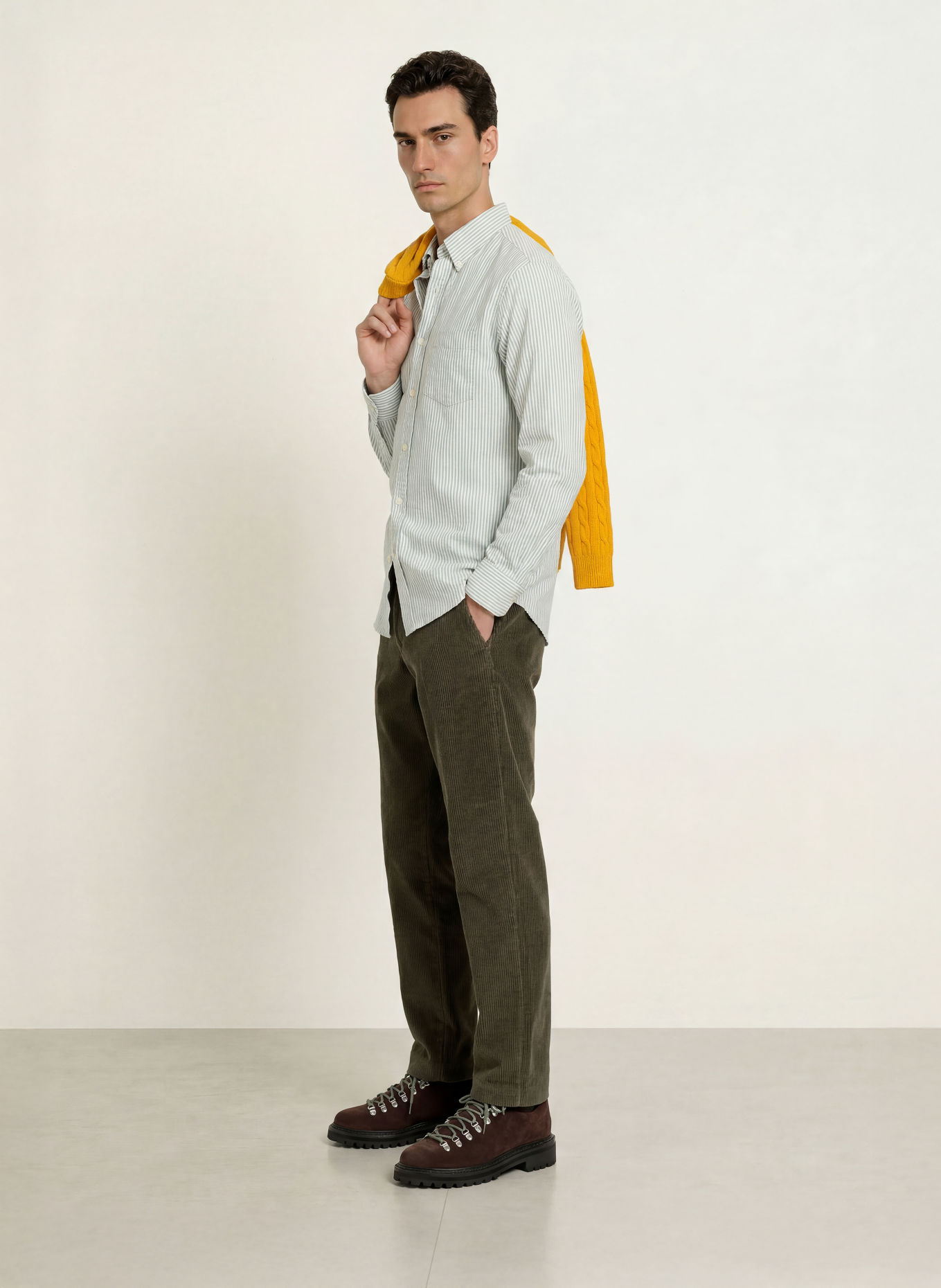 GANT Regular-Fit Oxford shirt: GREEN / WHITE