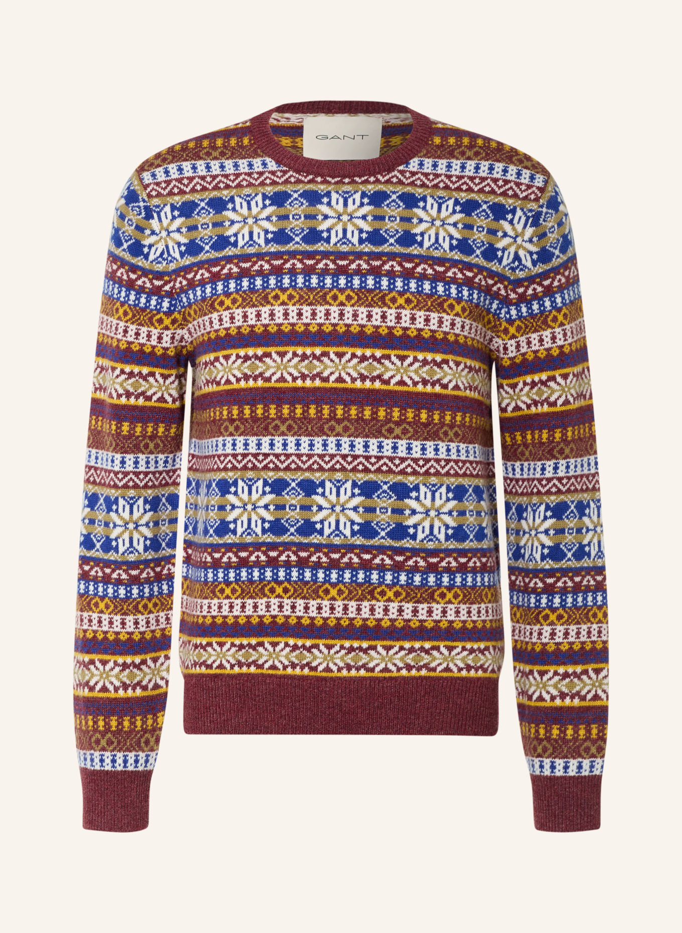 GANT Sweater: DARK RED / DARK YELLOW / DARK BLUE