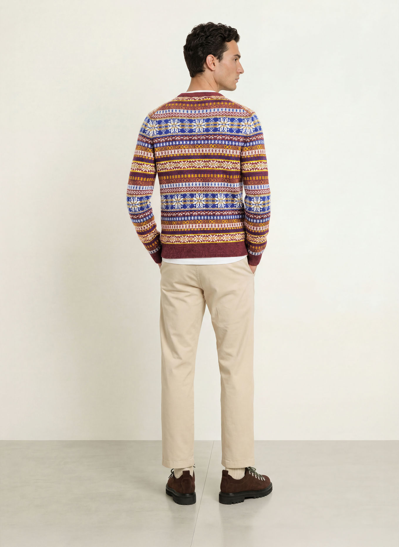 GANT Sweater: DARK RED / DARK YELLOW / DARK BLUE