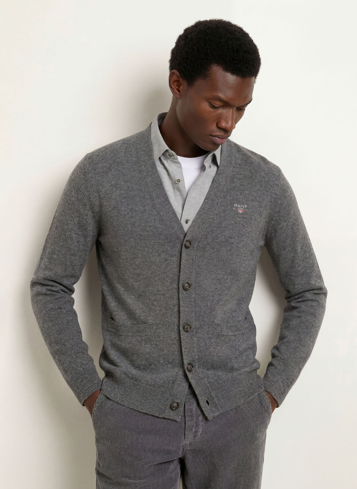 GANT Strickjacke: GRAU