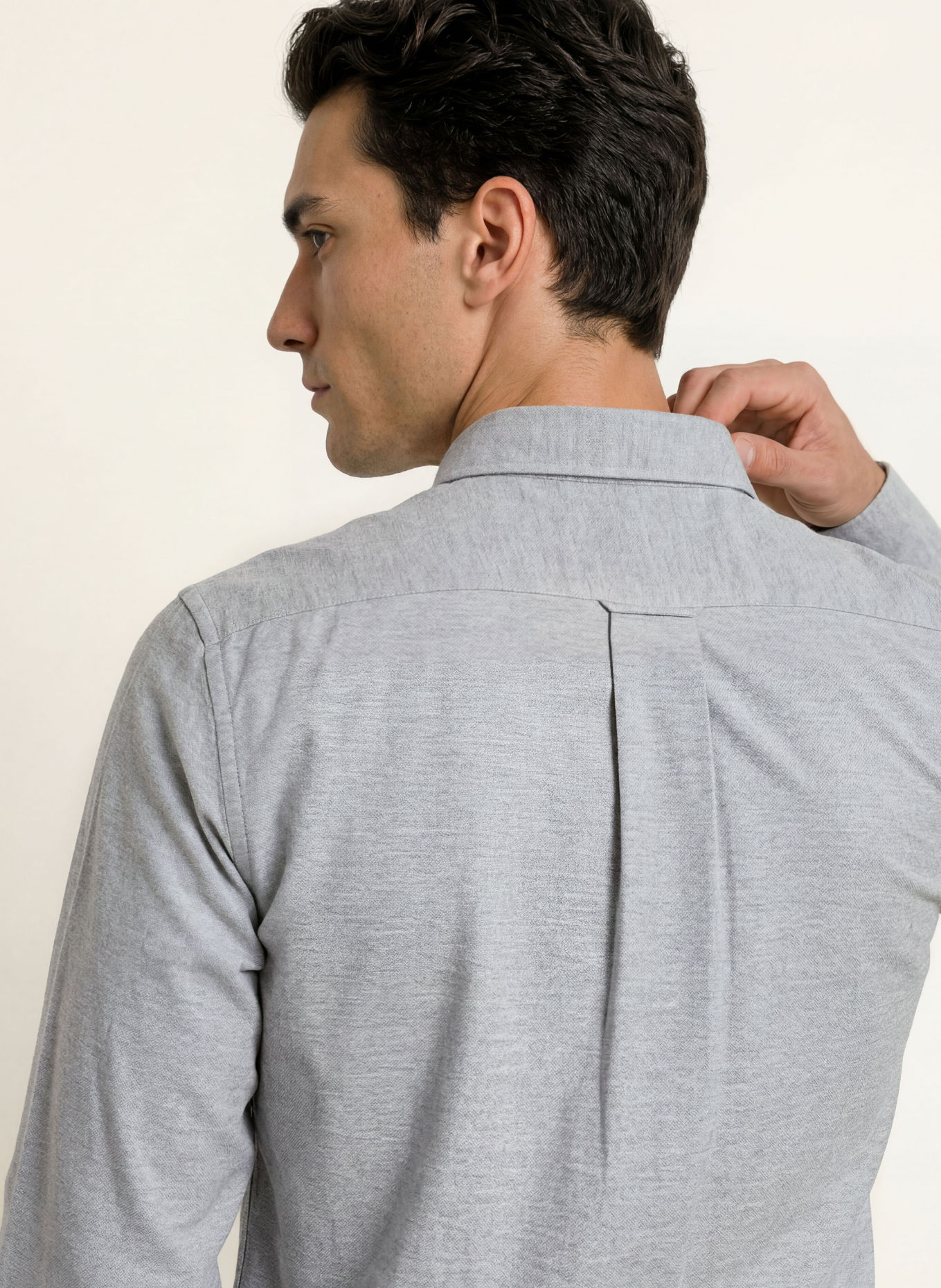 GANT Regular-fit flannel shirt: LIGHT GRAY