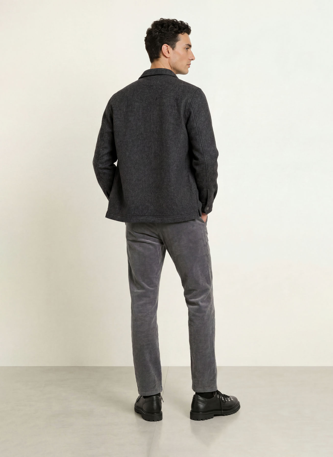 GANT Surchemise en polaire: GRIS FONCÉ