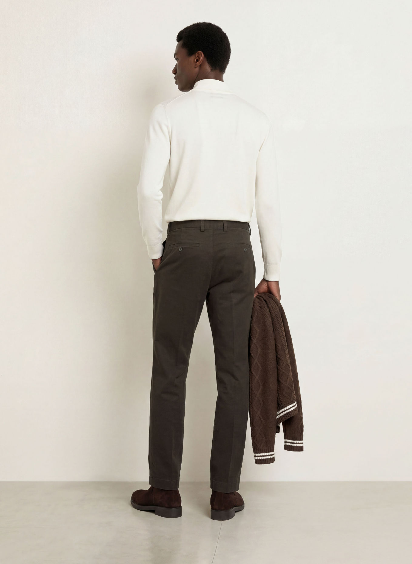 GANT Chino coupe classique: MARRON FONCÉ