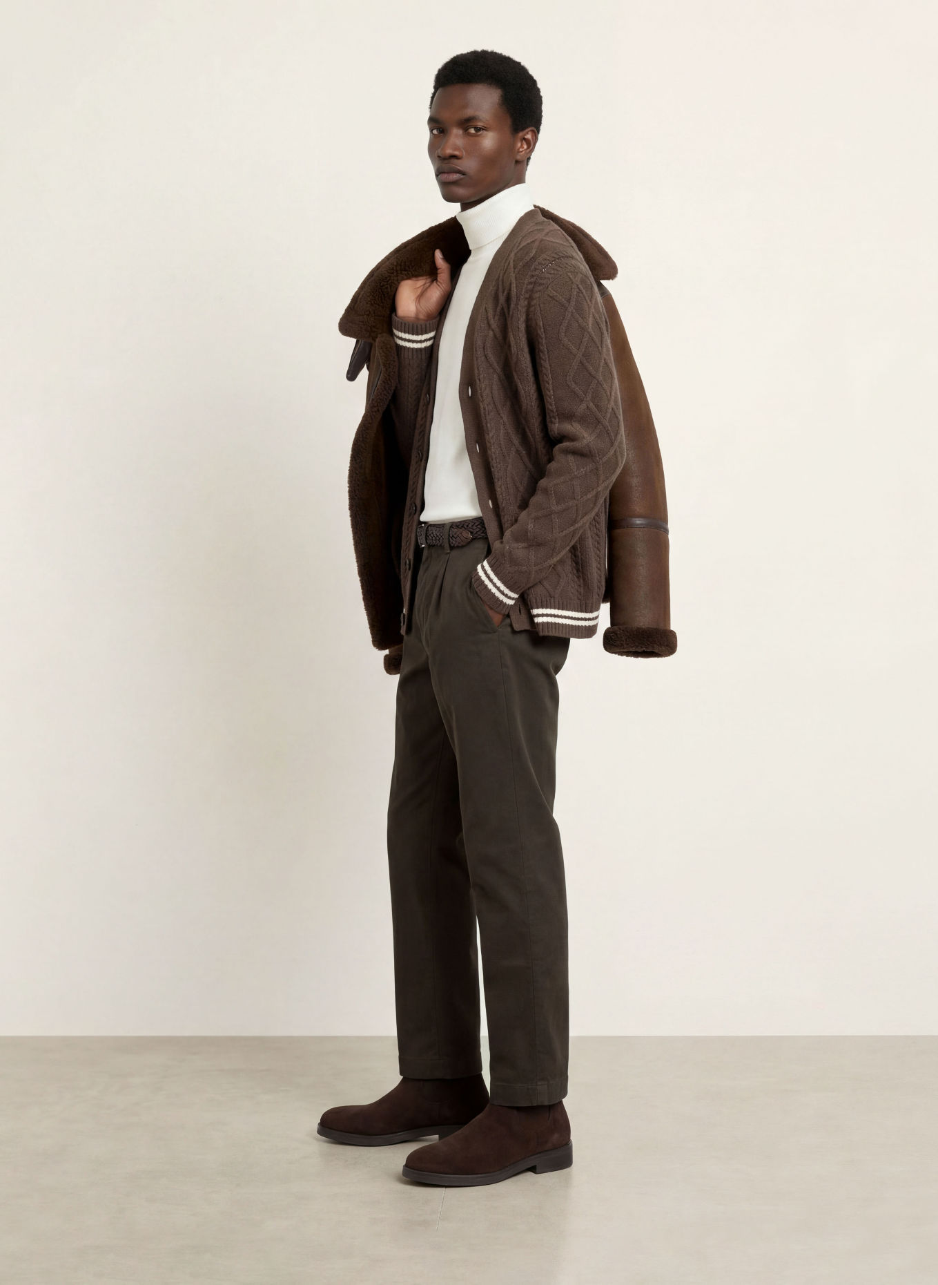 GANT Chino coupe classique: MARRON FONCÉ
