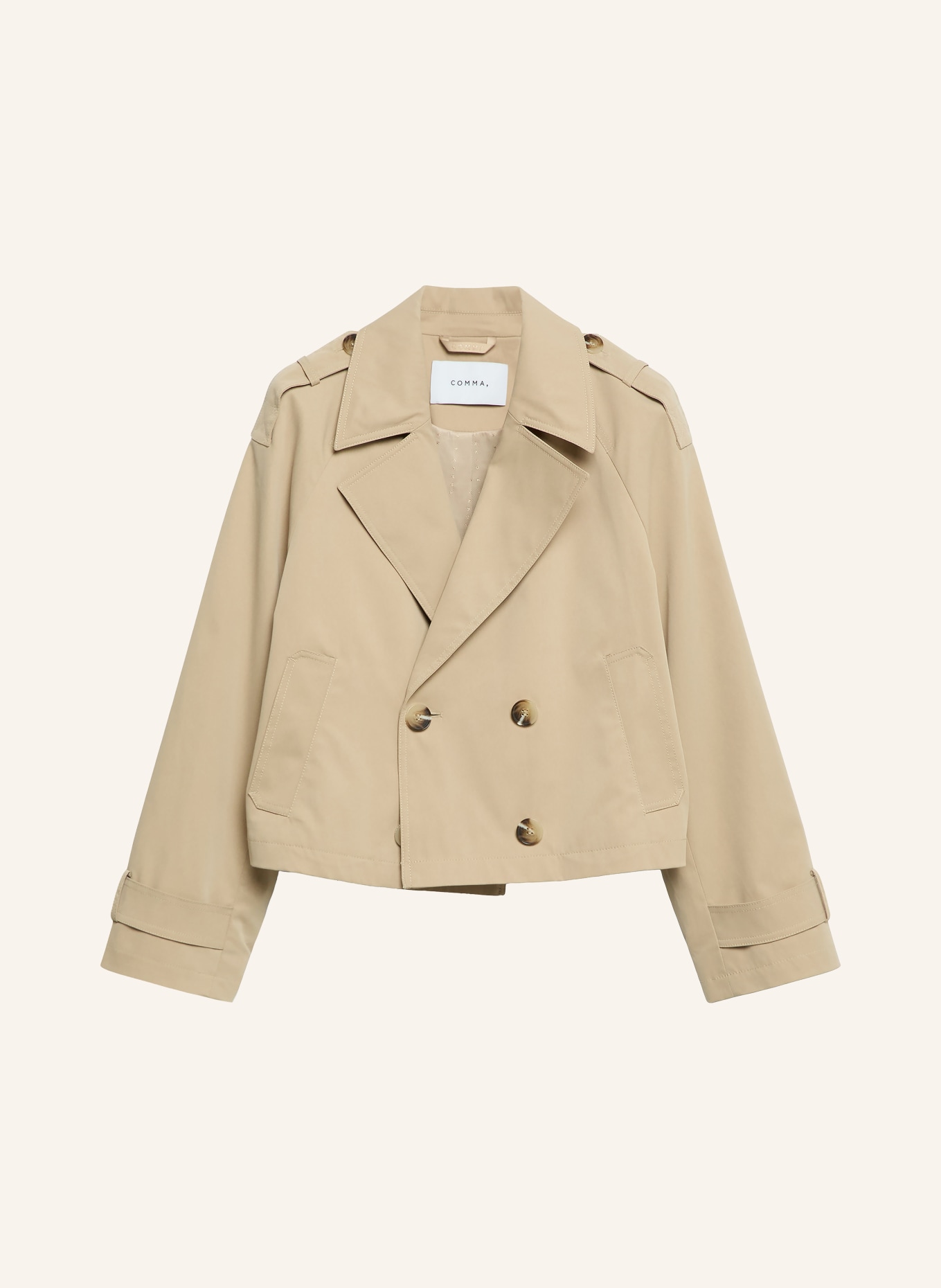 comma Pea coat: BEIGE