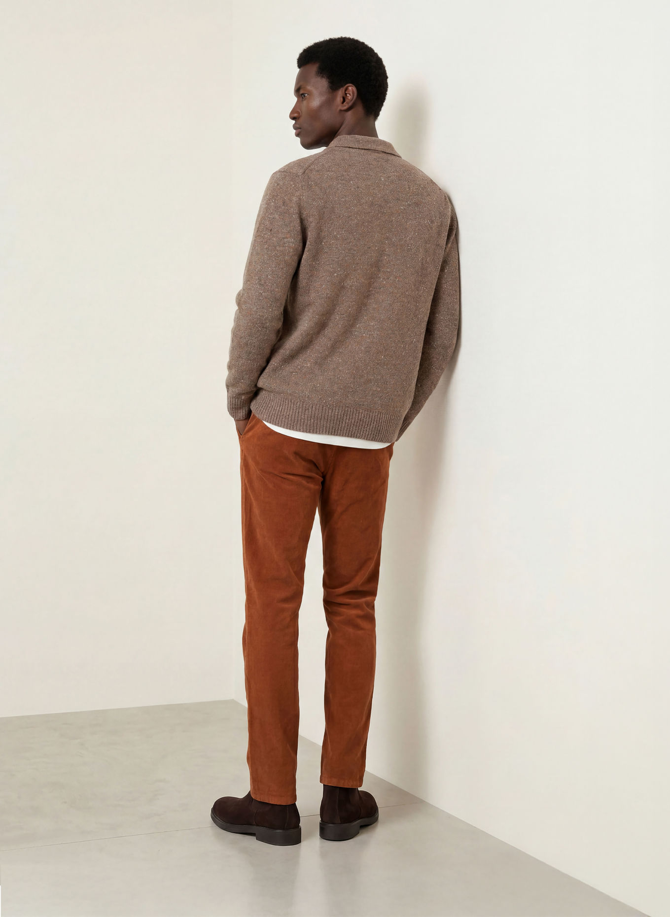 GANT Strick-Poloshirt: BRAUN / ROT / GRÜN