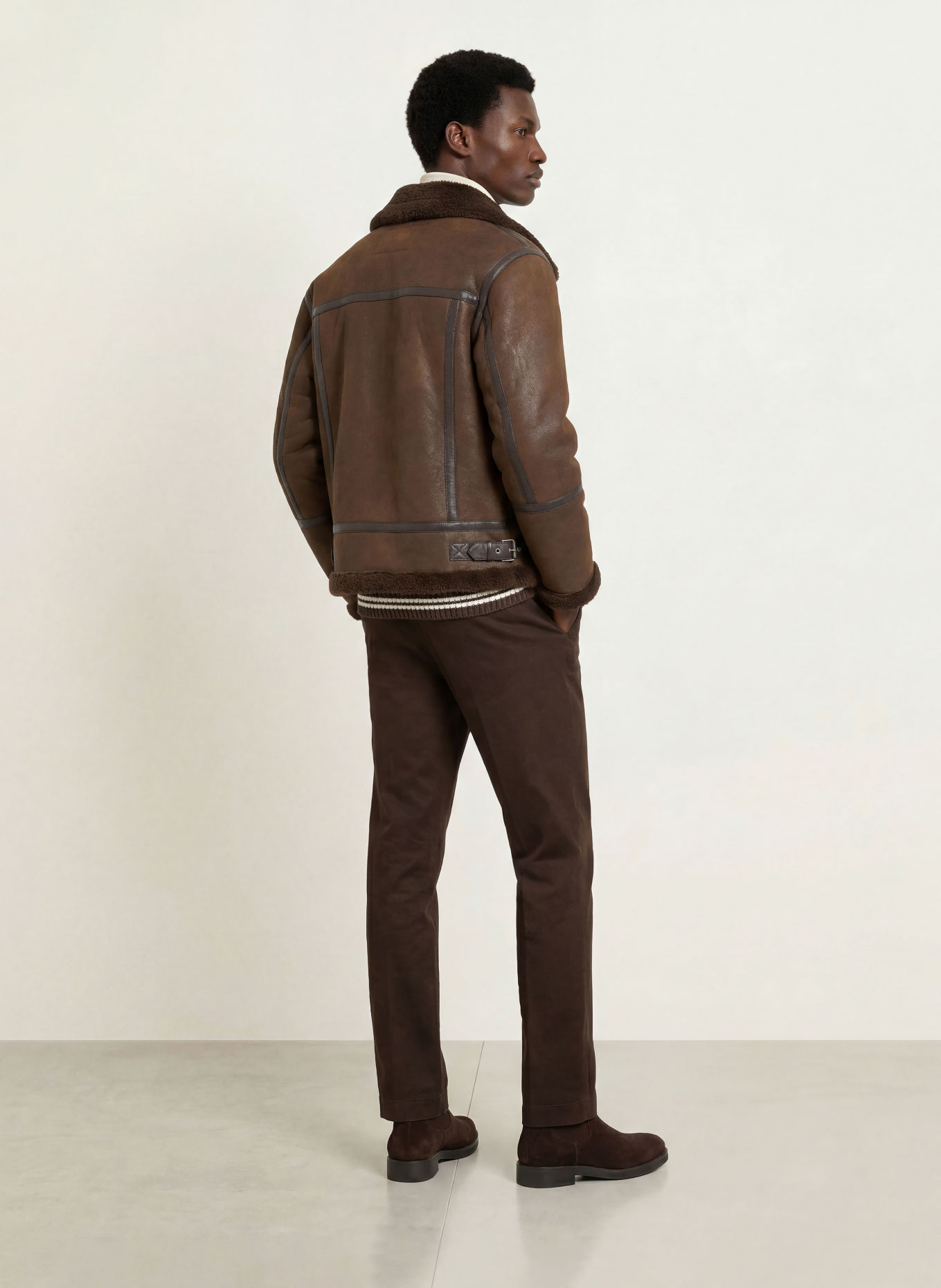 GANT Lederjacke: DUNKELBRAUN