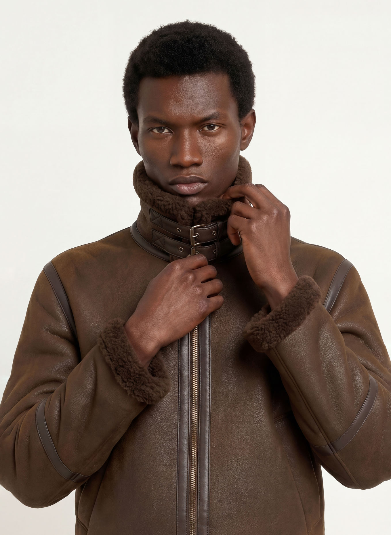 GANT Lederjacke: DUNKELBRAUN