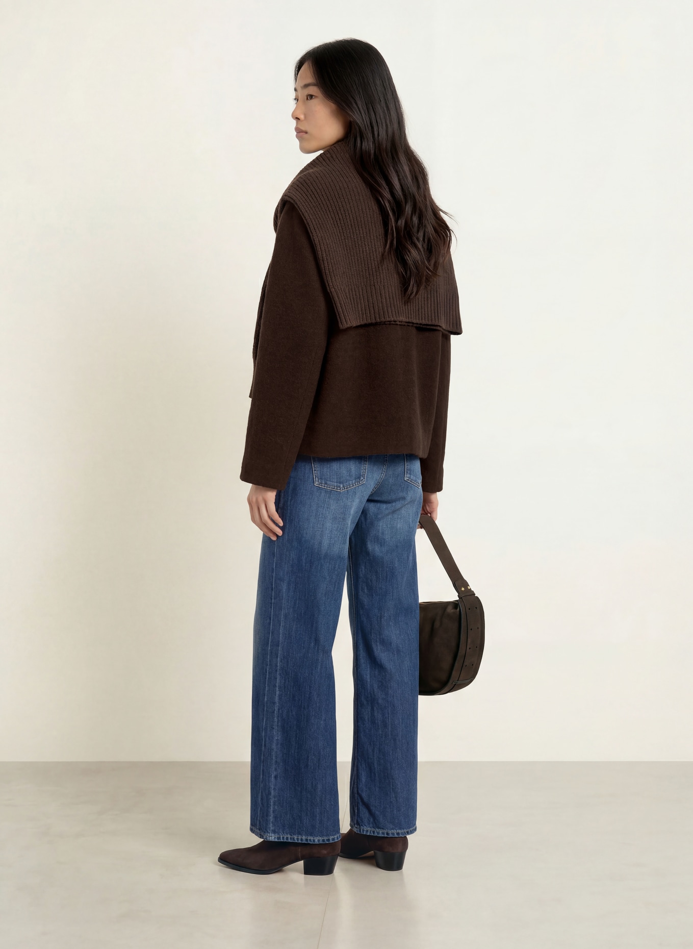 darling harbour Boxy jacket: 0056 DUNKELBRAUN