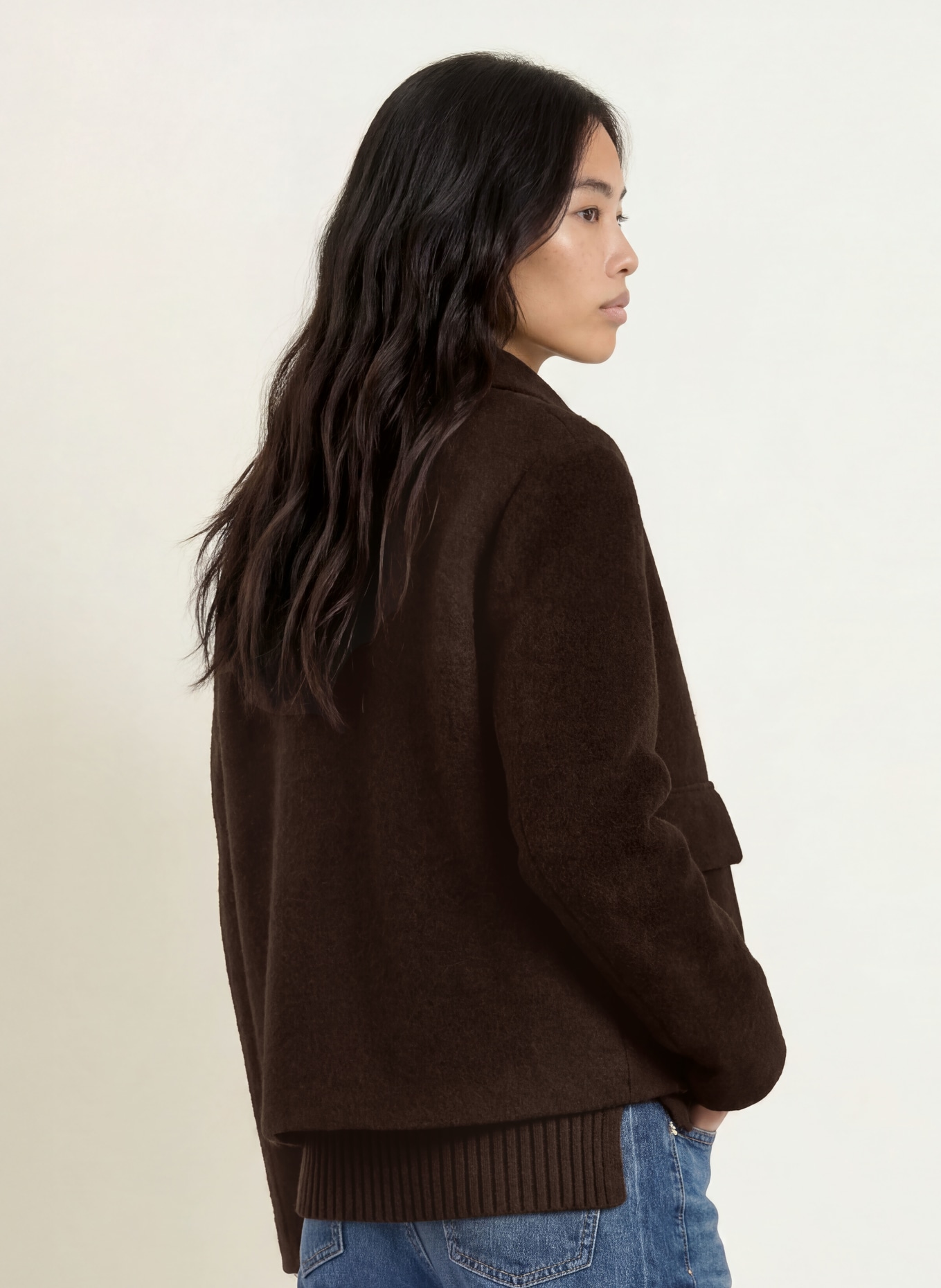 darling harbour Boxy jacket: 0056 DUNKELBRAUN
