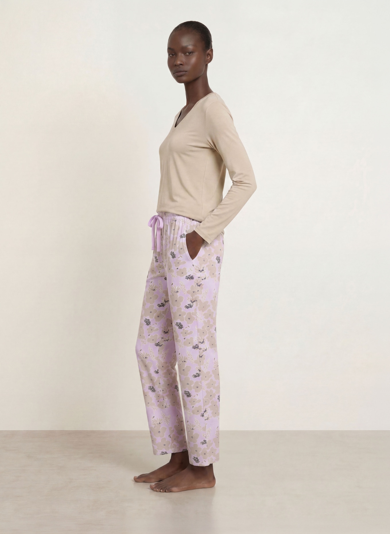 SCHIESSER Slaaphemd MIX + RELAX: TAUPE