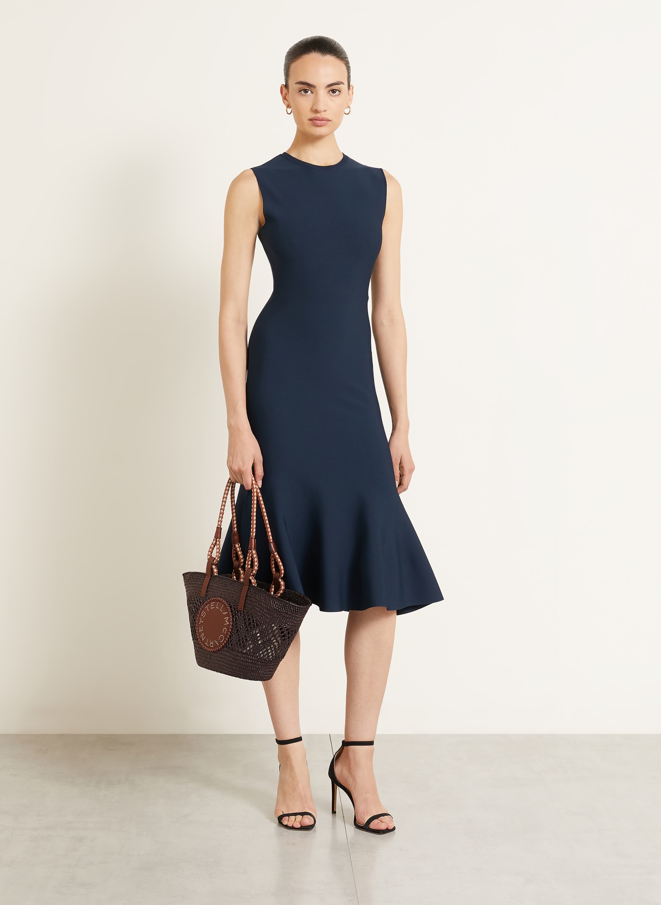 STELLA McCARTNEY Shopper SMALL mit Pouch: SCHWARZ / BRAUN / BEIGE