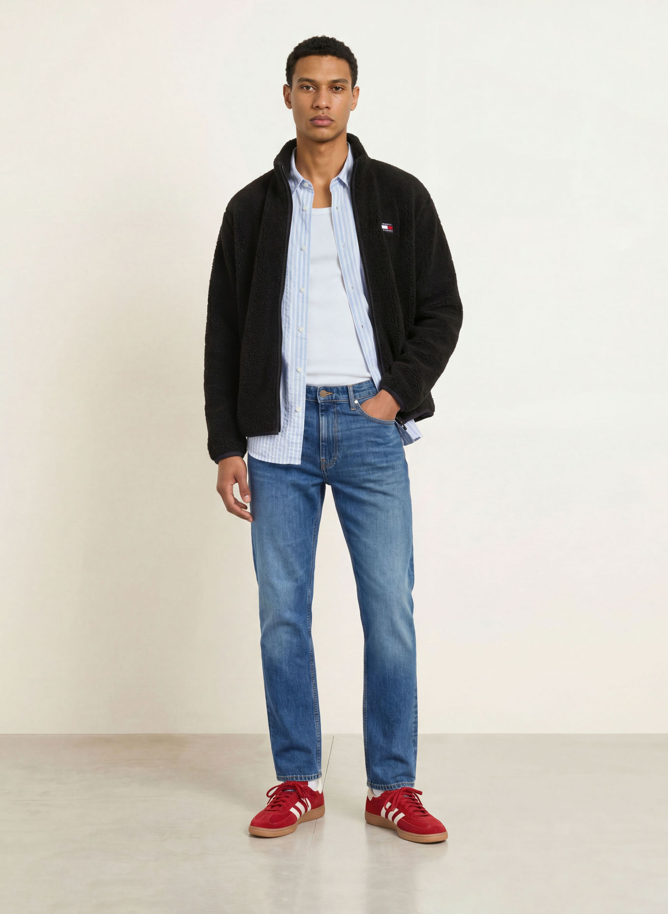 TOMMY JEANS Jeans RYAN Slim Straight Fit: 1BK Denim Dark
