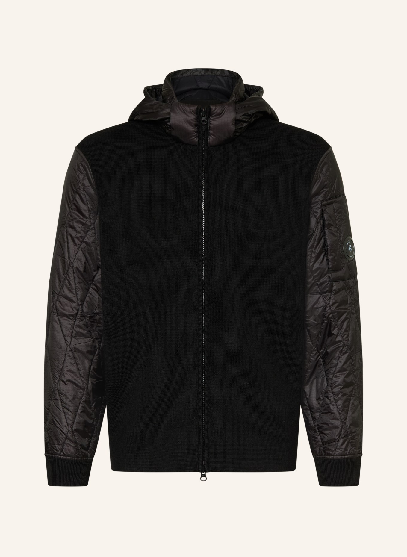 C.P. COMPANY Jacke im Materialmix: SCHWARZ